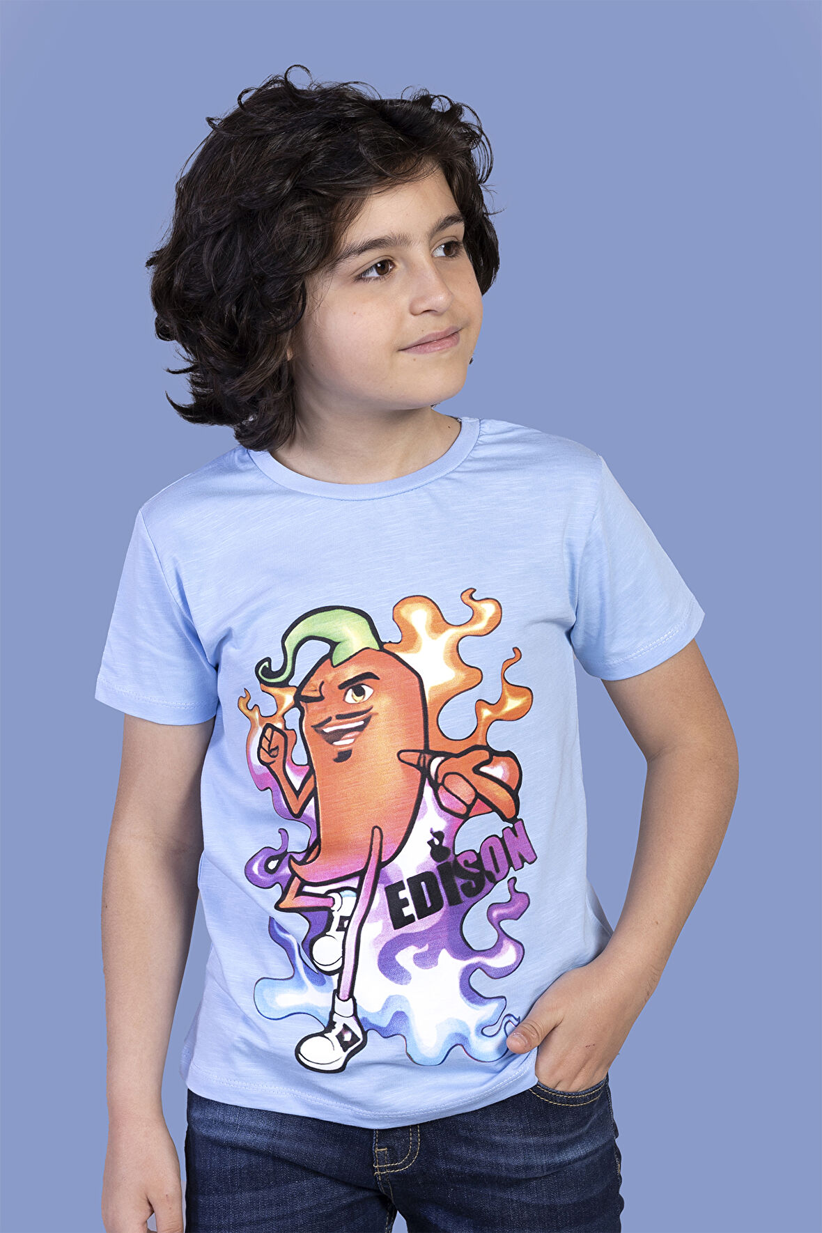 Toontoy Erkek Çocuk Acı Biber Baskılı Tişört