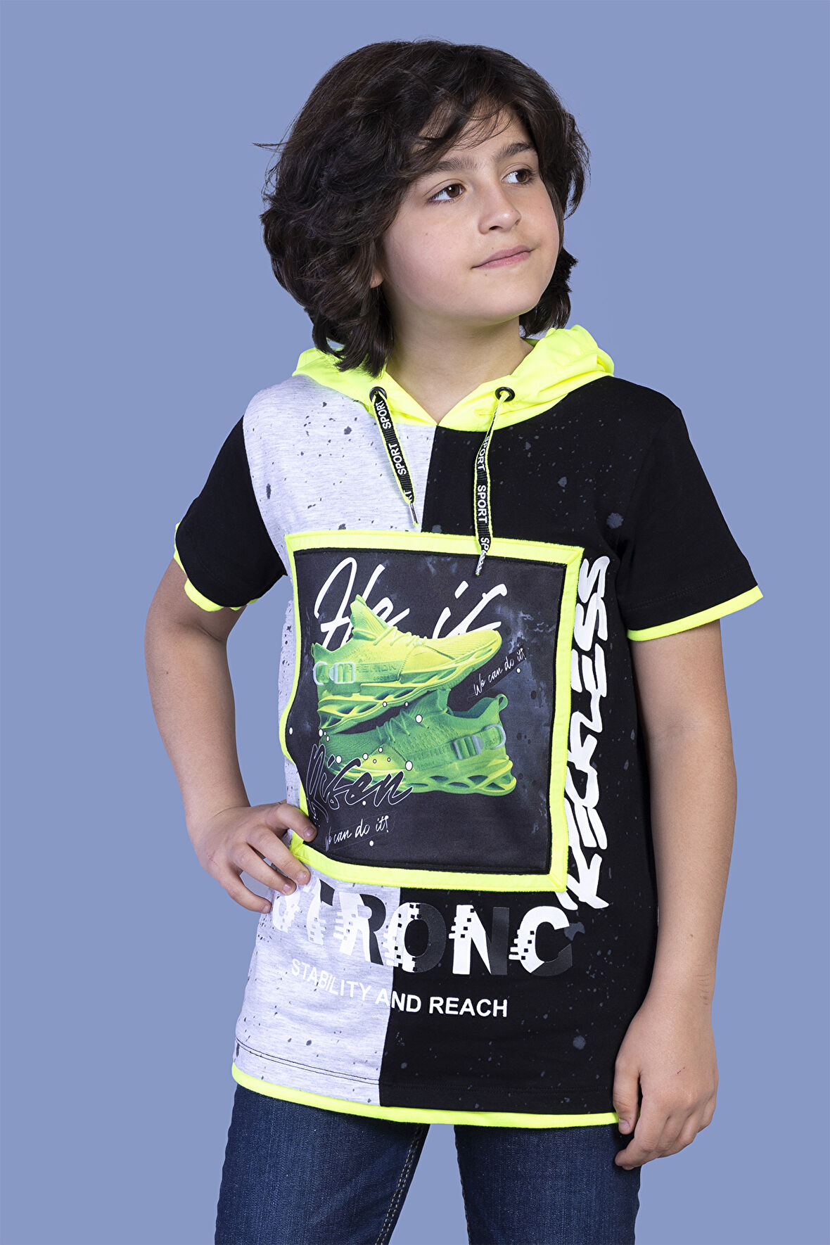 Toontoy Erkek Çocuk Garni Detaylı Baskılı Tişört