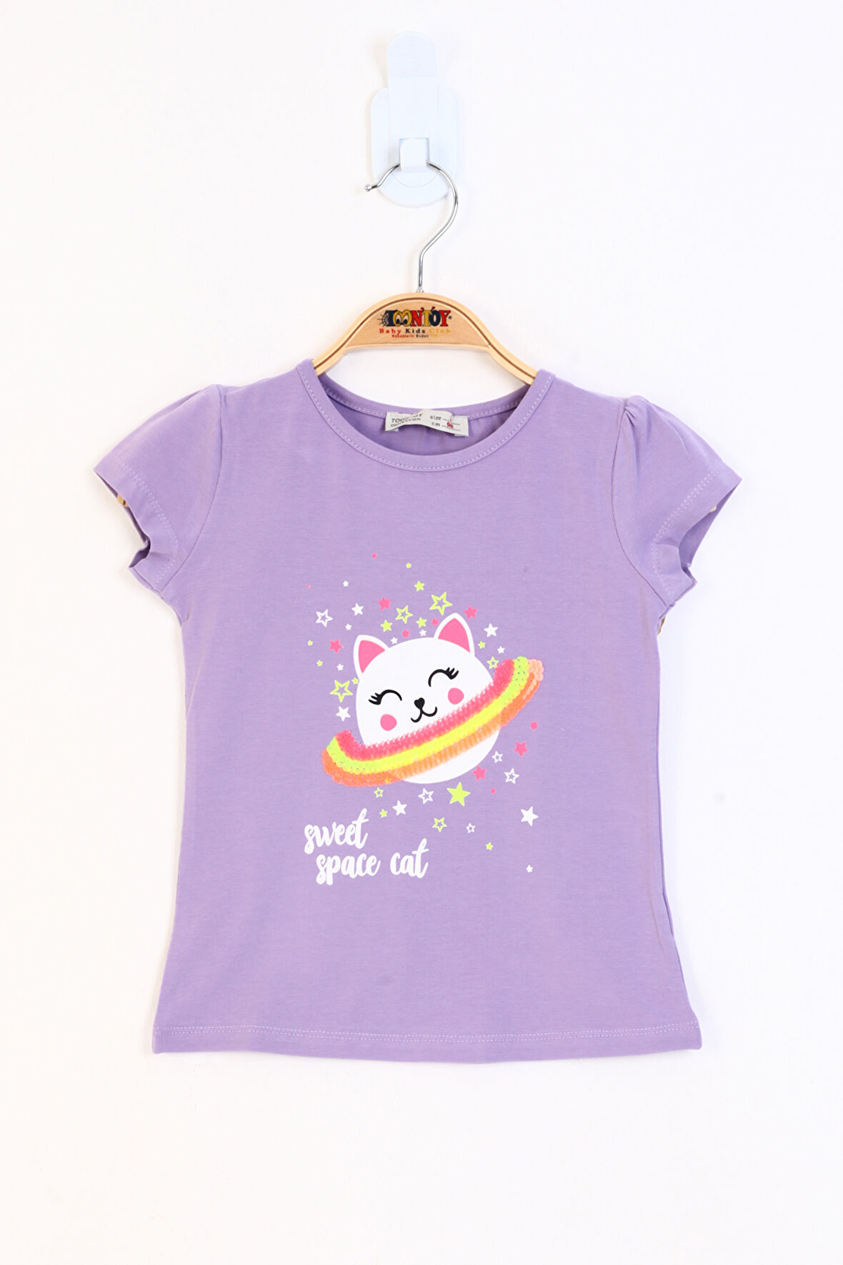 Toontoy Kız Çocuk Pul Detaylı Baskılı Tişört