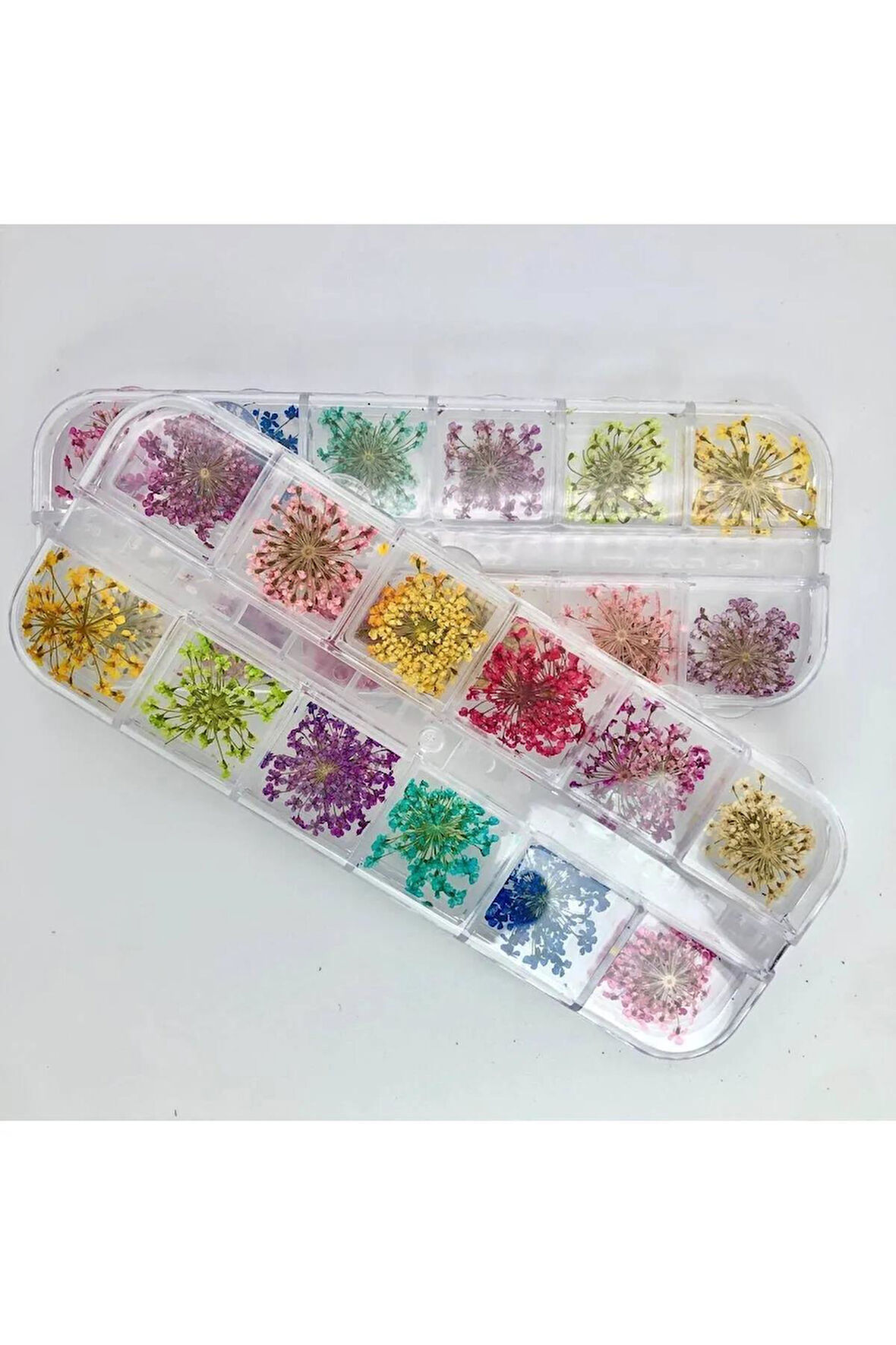 Fontenay Nail Art Gerçek Kuru Süsleme Çiçekleri(12'Lİ) Protez Tırnak