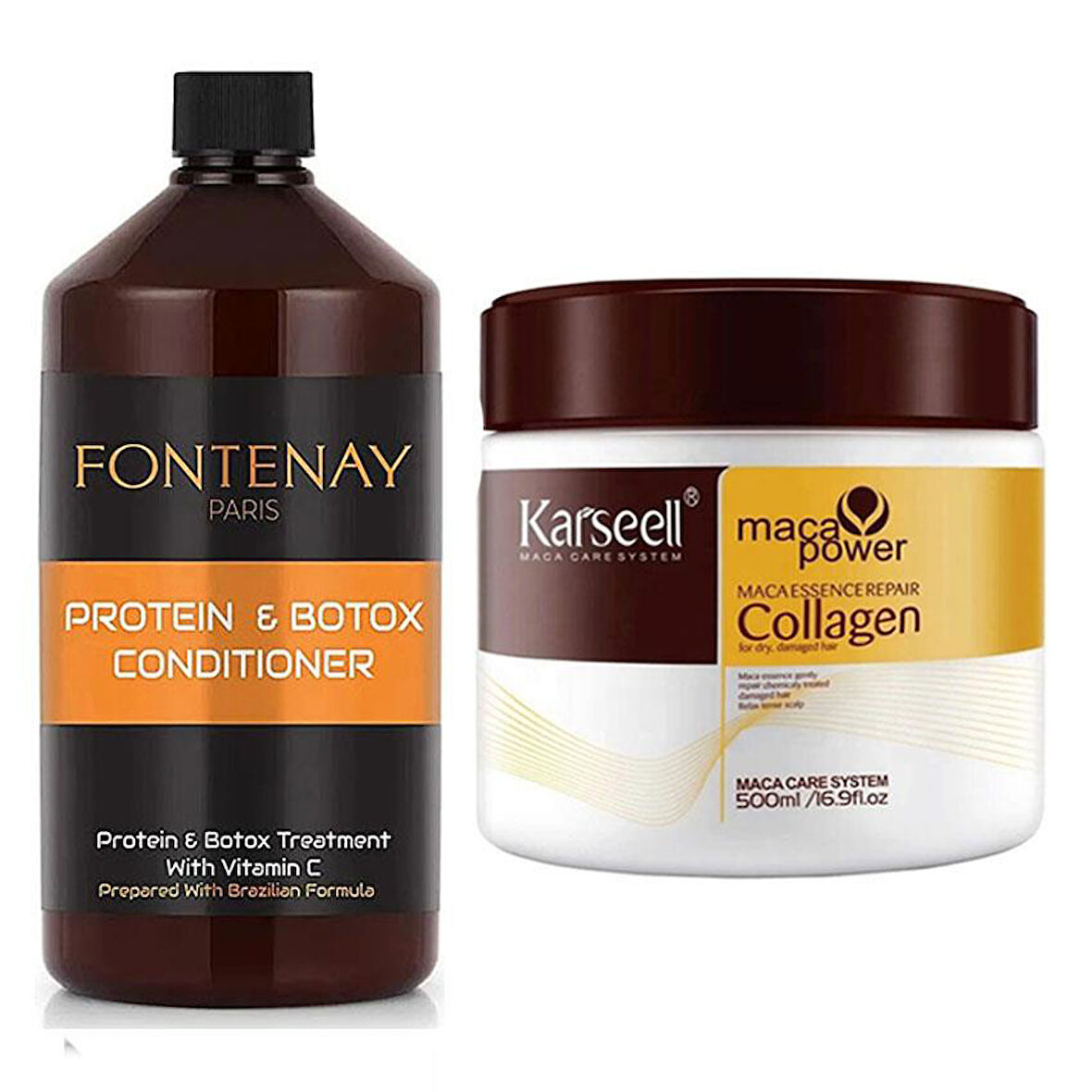 Fontenay Karseell Collagen Saç Maskesi & Buğday Proteinli 500 ml+ Protein&Botox Saç Kremi 2'li Set