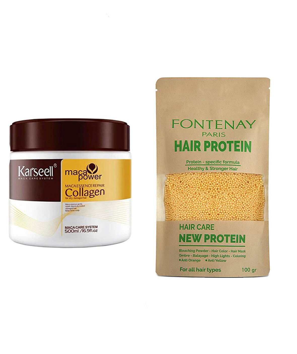 Fontenay Karseell Proteinli Saç Maskesi+ Hair Protein / Saç Bakım Proteini 2'Li Set