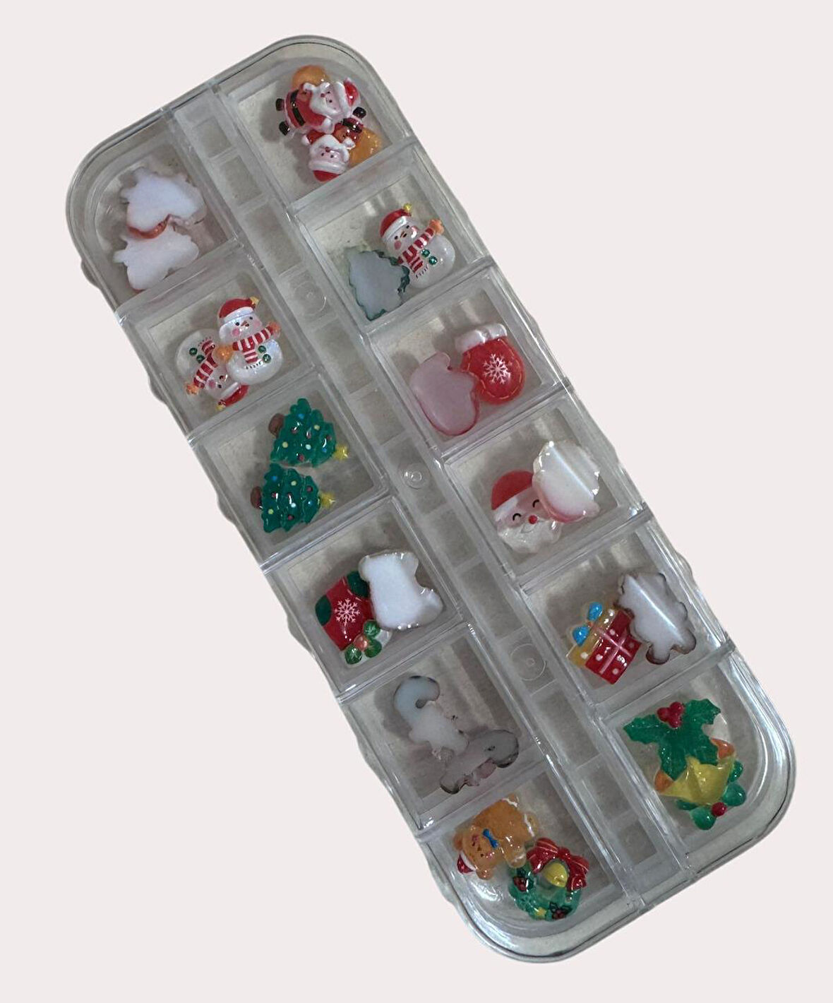 Fontenay 12 Farklı Çeşit 3D Tırnak Süsleri Tırnak Charm Nail Charms Yeni Christmas Özel Süsleri 2