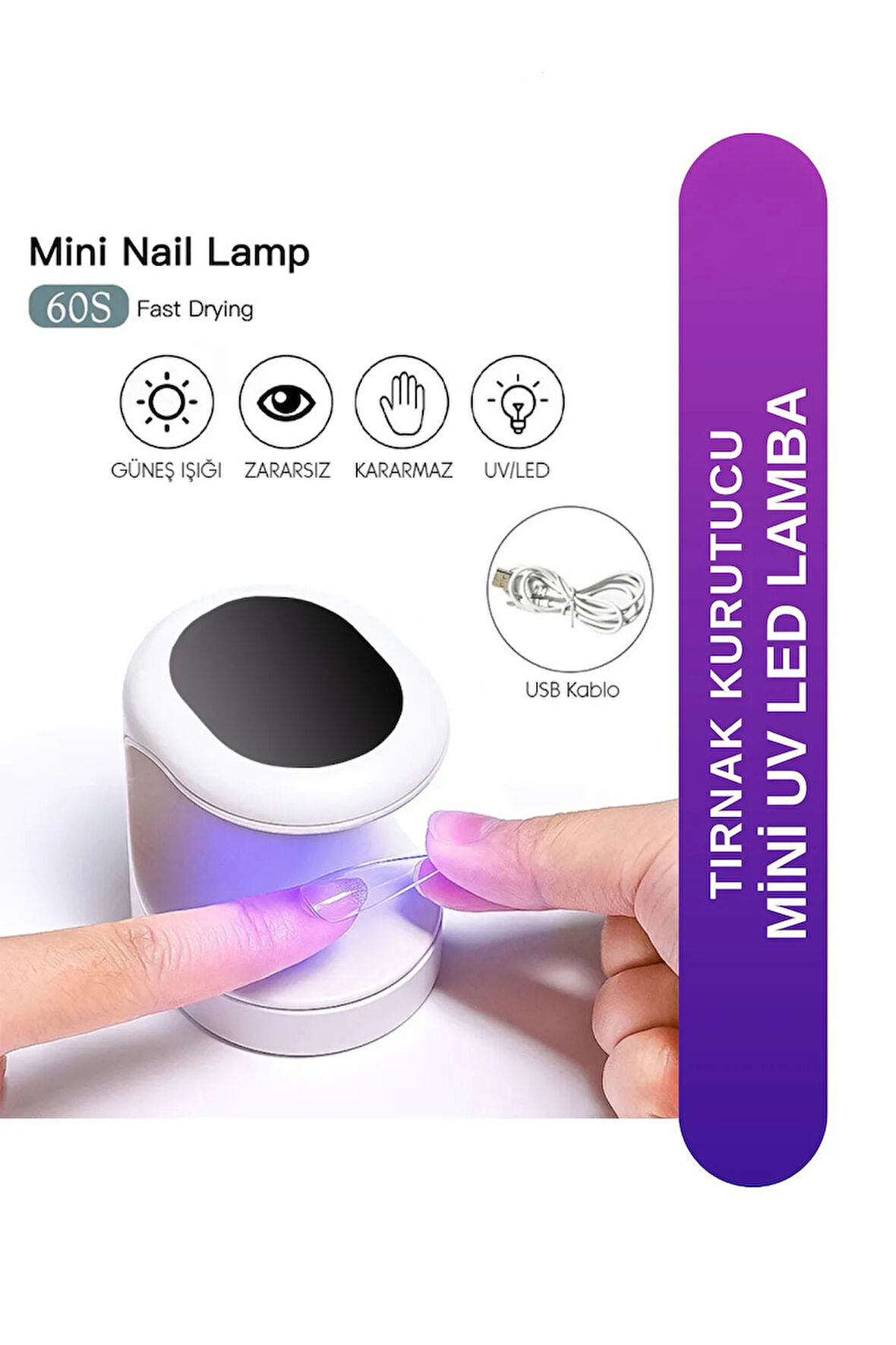 Fontenay Mini Uv Led Işık Uv Led Lamba Tırnak Kurutucu Oje Tırnak Kurutma Makinesi