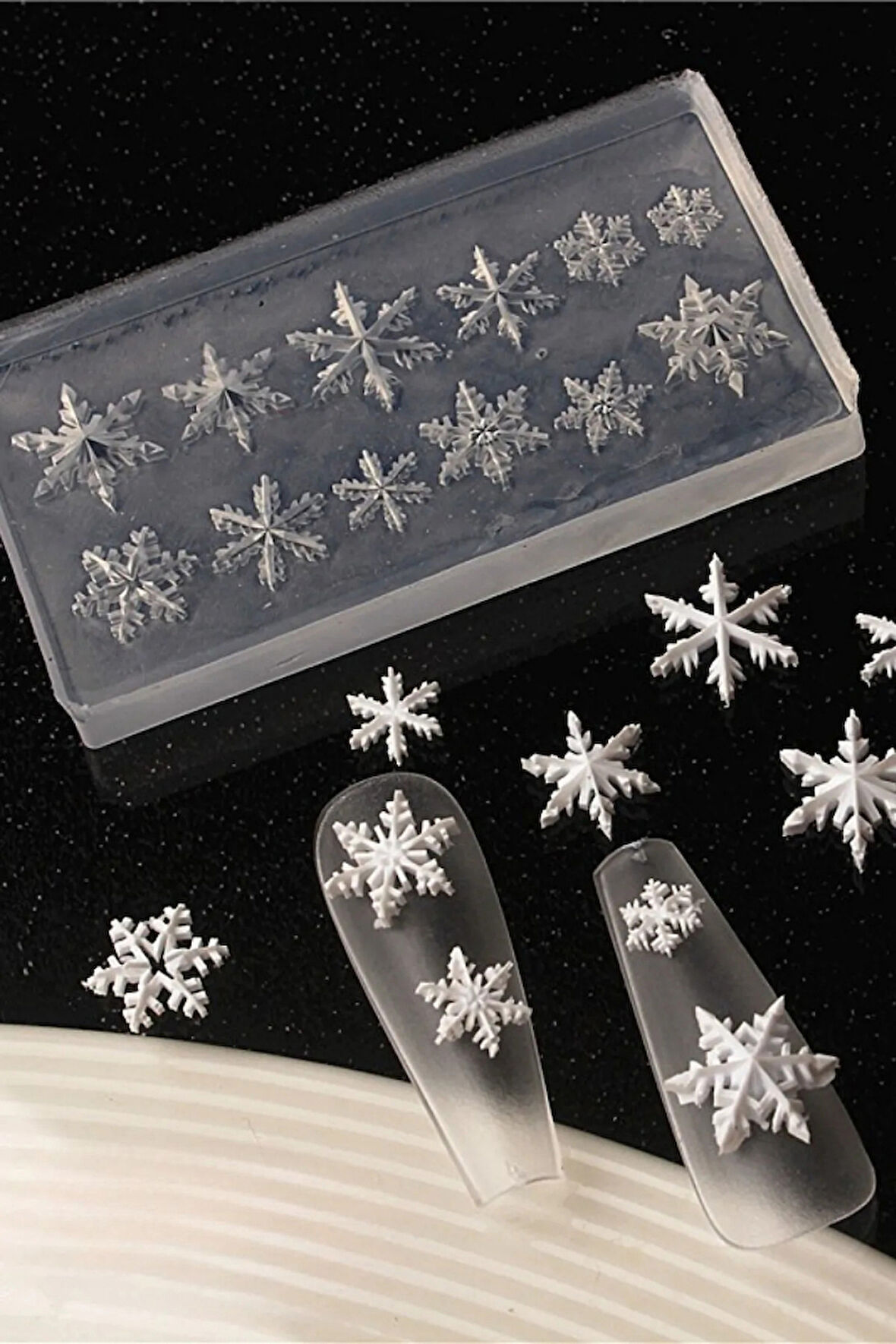Fontenay Nail Art Desen Kalıbı, Charm Tırnak Süsleme 3D Silikon Kalıp