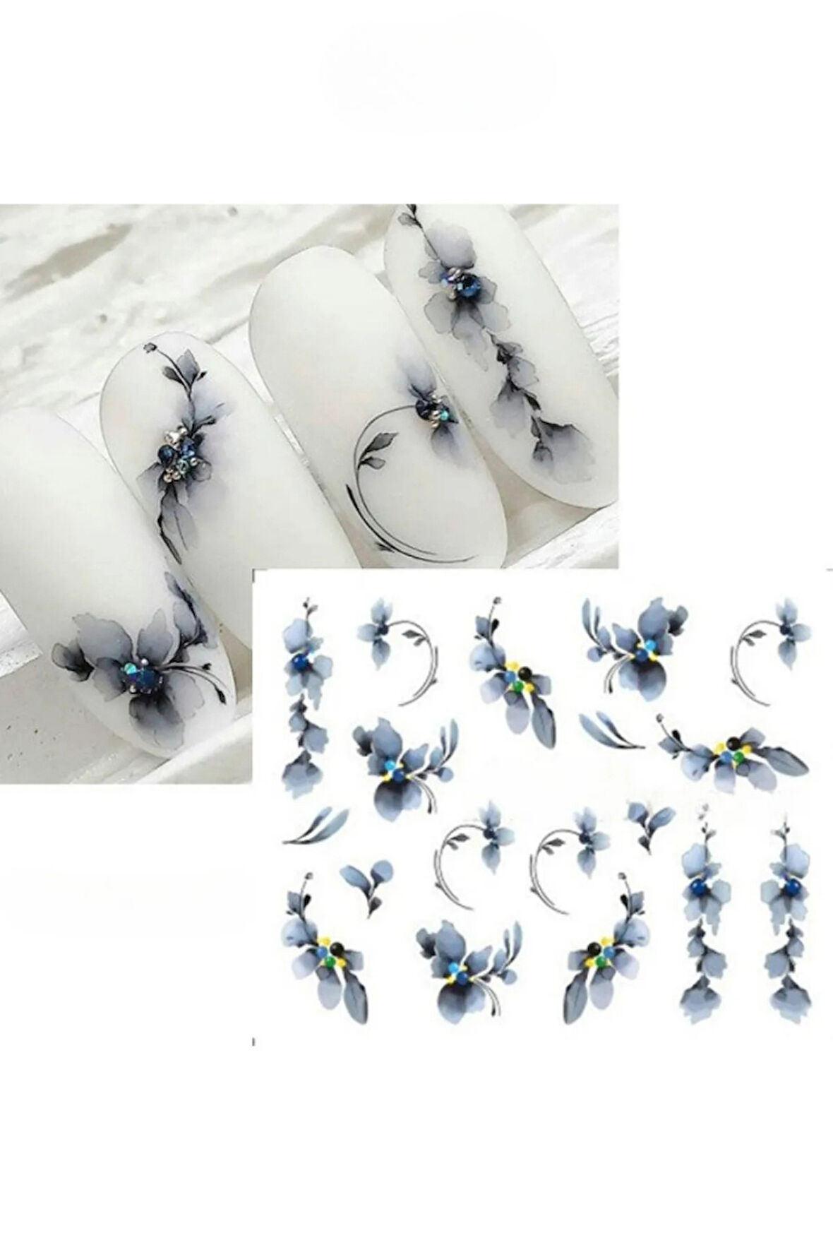 Fontenay Tırnak Sticker Protez Tırnak Kalıcı Oje Süsleme, Nail Art Sticker