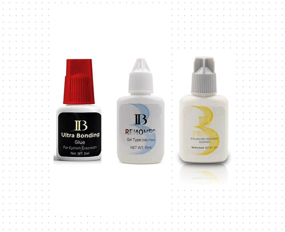 Fontenay Ib Ultra Bonding 5ml + Ib Remover 15ml  + lb 15 ml Kirpik Primer Yağ Temizleyici 