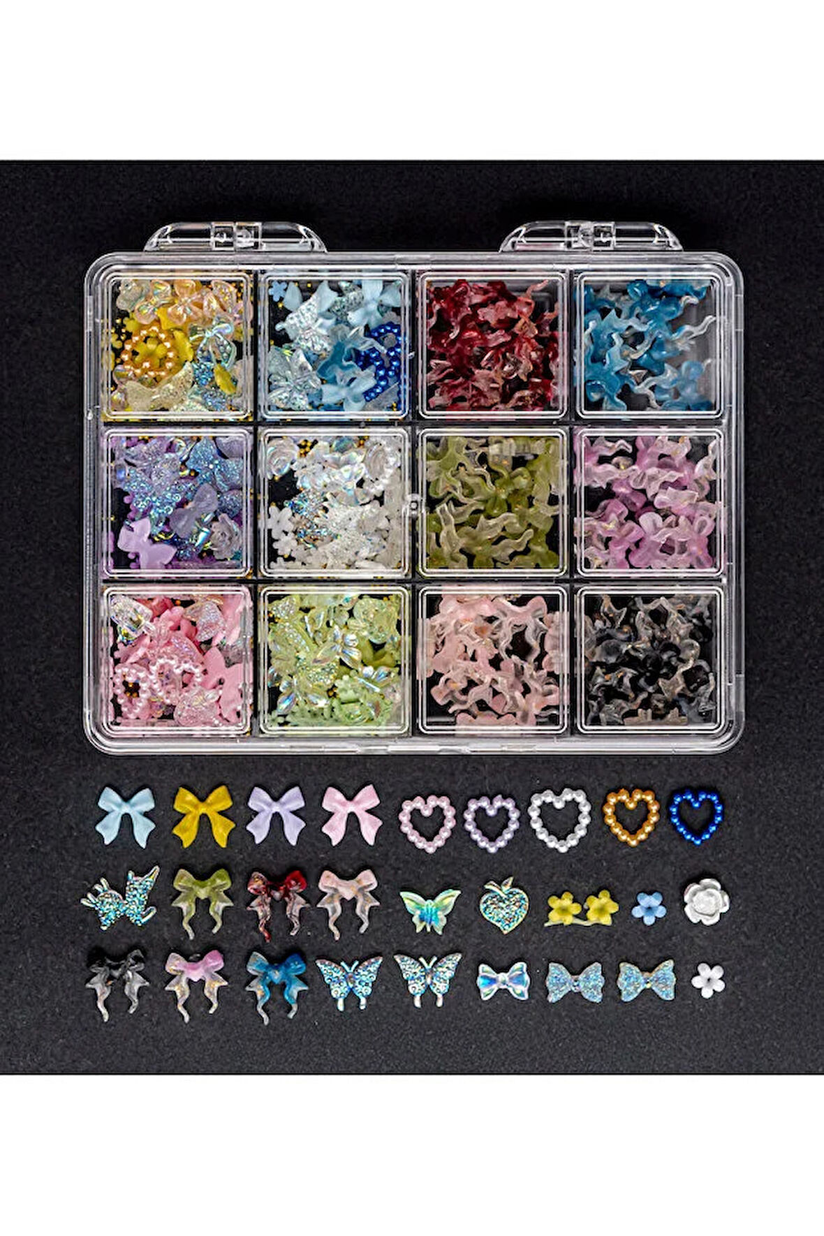 Fontenay Tırnak süsleme Protez Tırnak Nail Art Süsleme Charm 3D Karışık Desenli