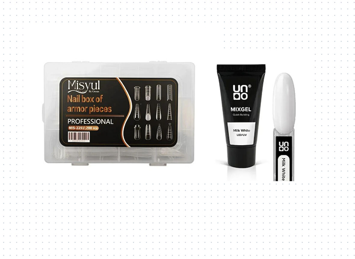 Fontenay Uno Poly Jel Milk White LED/UV Quick Building 30G + Protez Tırnak Tips Üst Form Jel Tips 