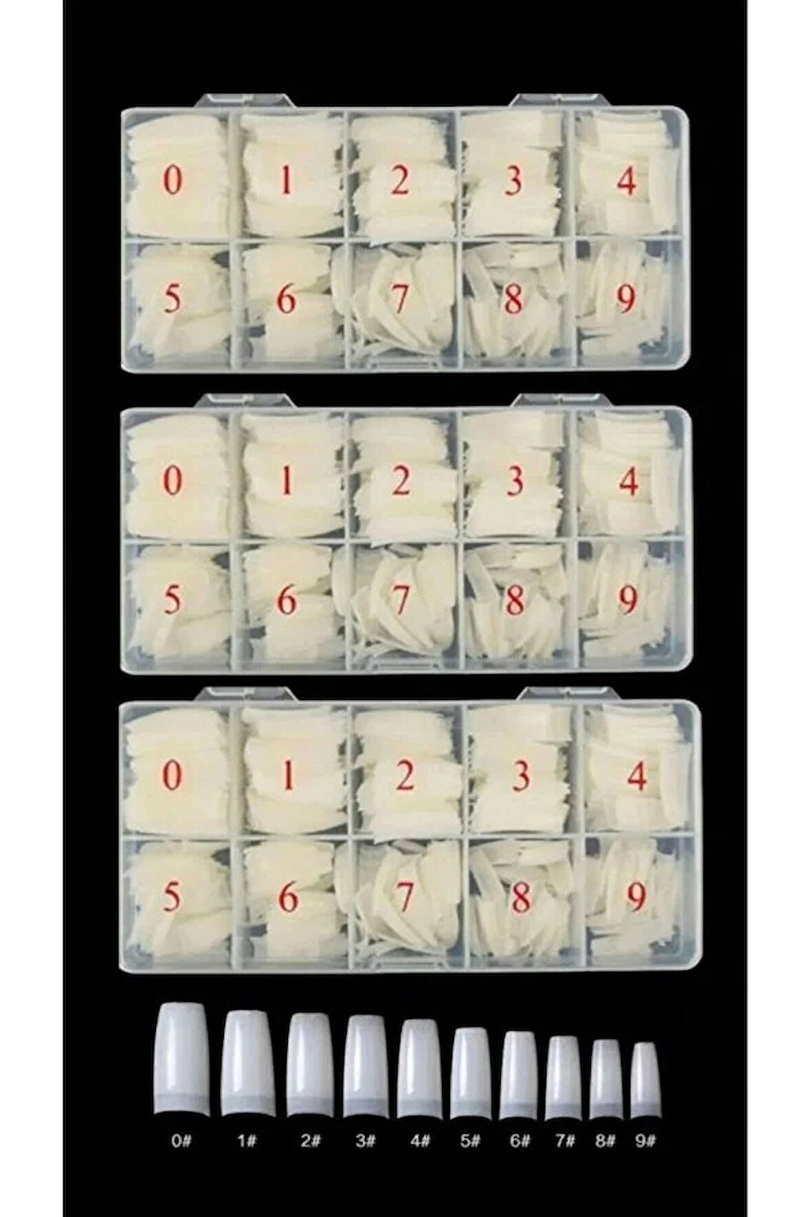 Fontenay 3'ADET Protez Tırnak 500'lü Kemik Yarım Ay