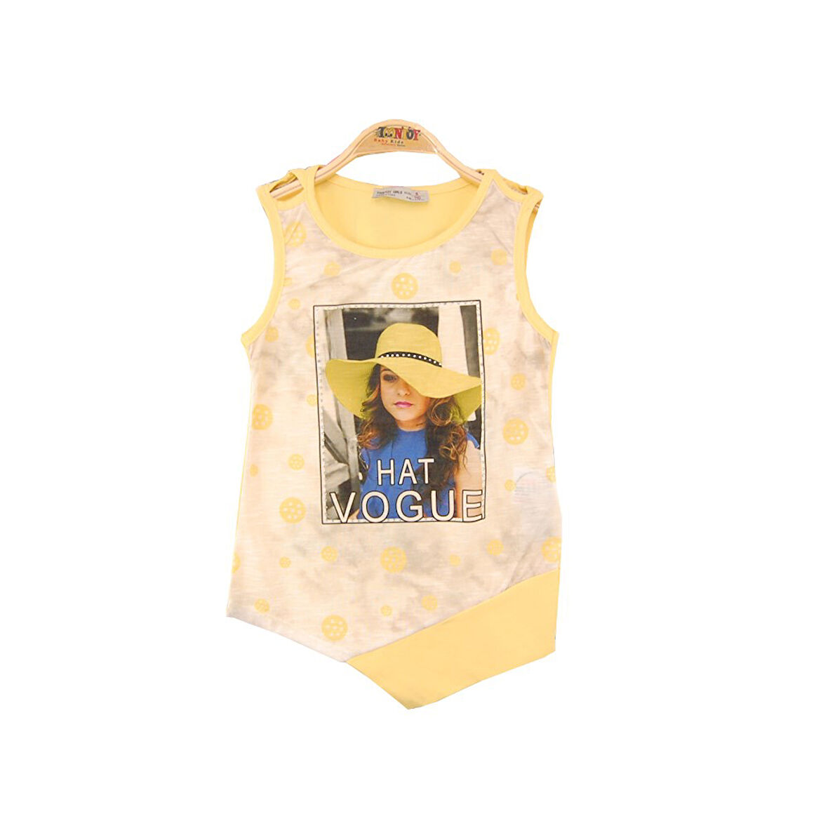 Toontoy Kız Çocuk Atlet Hat Vogue Baskılı