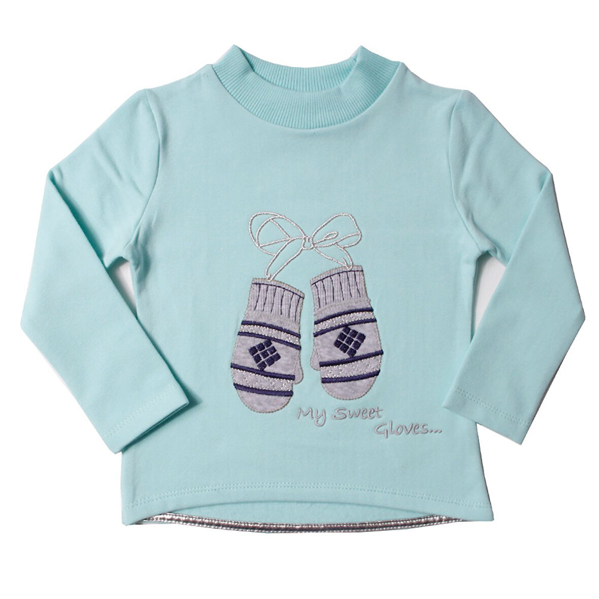 Toontoy Kız Çocuk Sweatshirt Eldiven Nakışlı