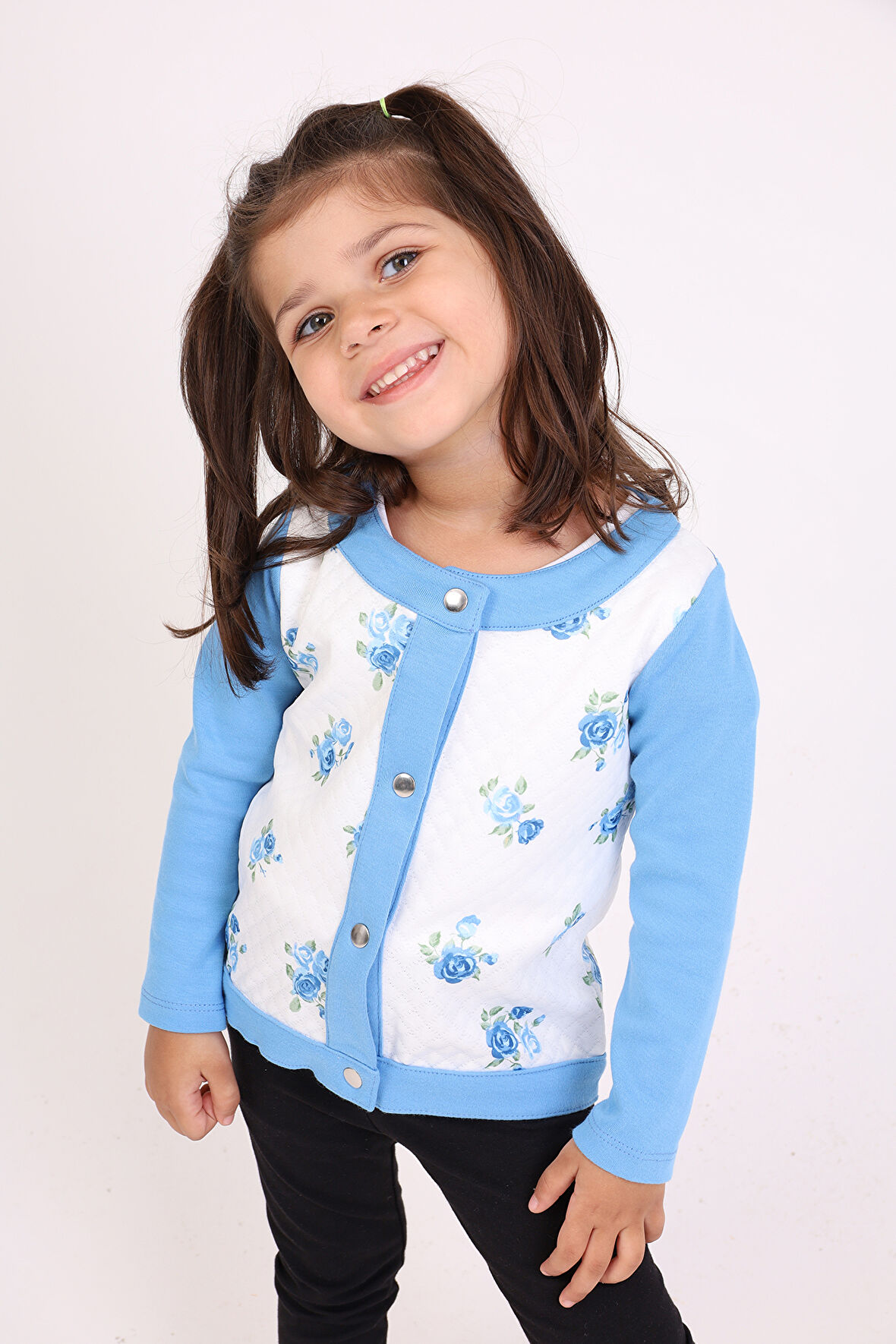 Toontoy Kız Bebek Hırka Çiçek Baskılı
