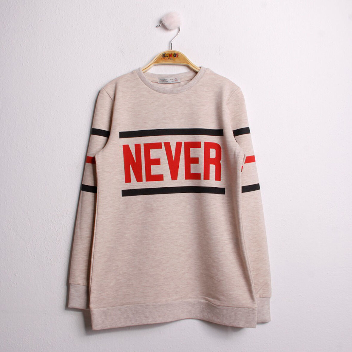Toontoy Kız Çocuk Sweatshirt Never Baskı