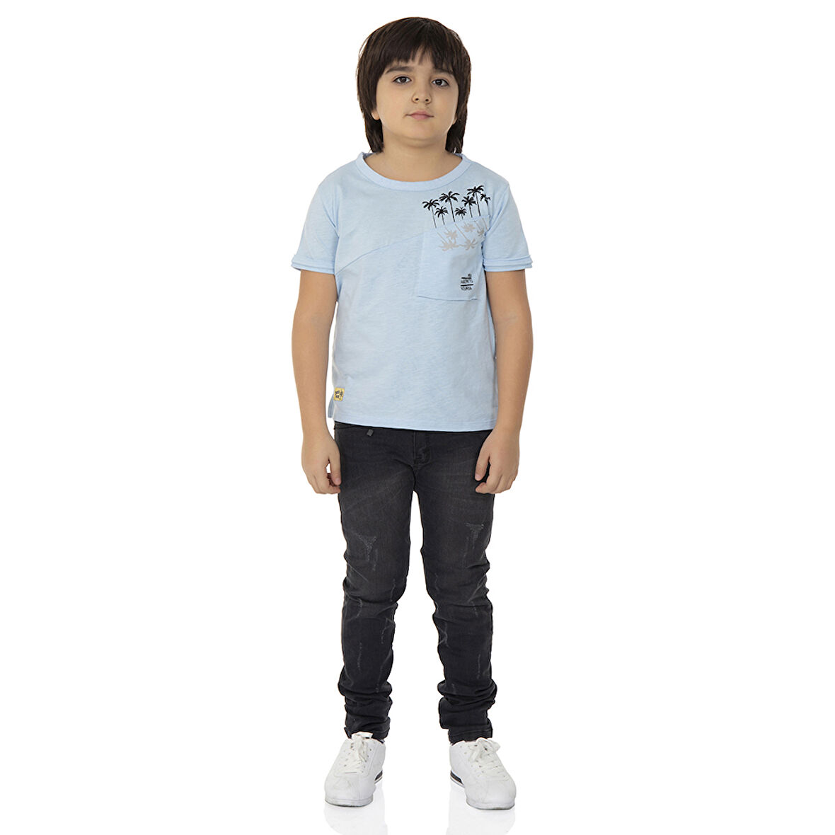 Toontoy  Erkek Çocuk T-shırt Palmiyeli Baskı