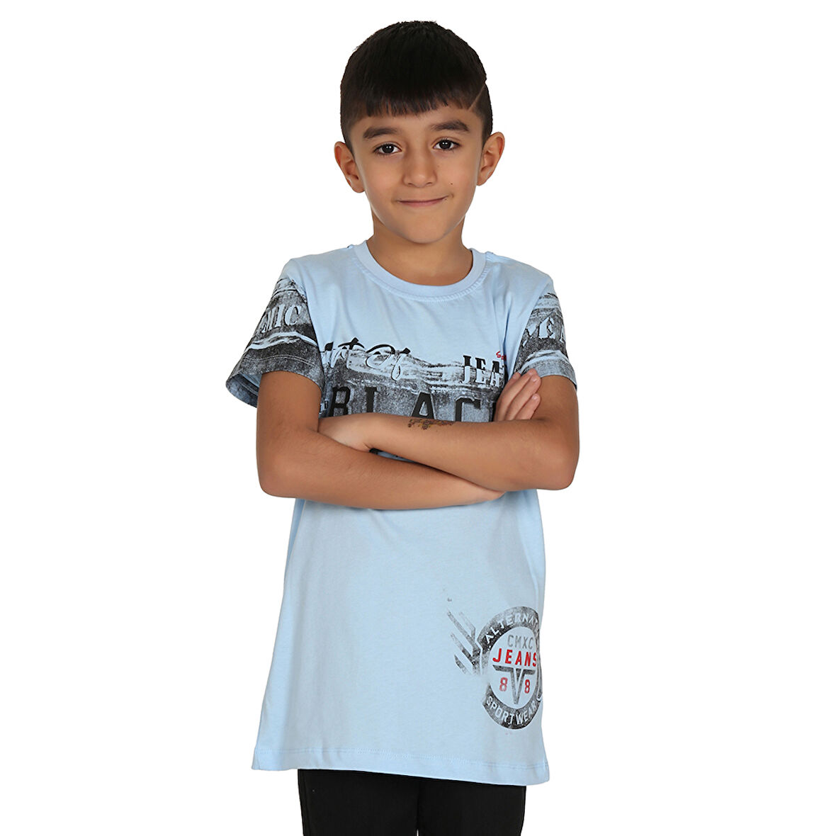 Toontoy  Erkek Çocuk T-Shirt Black Baskılı 