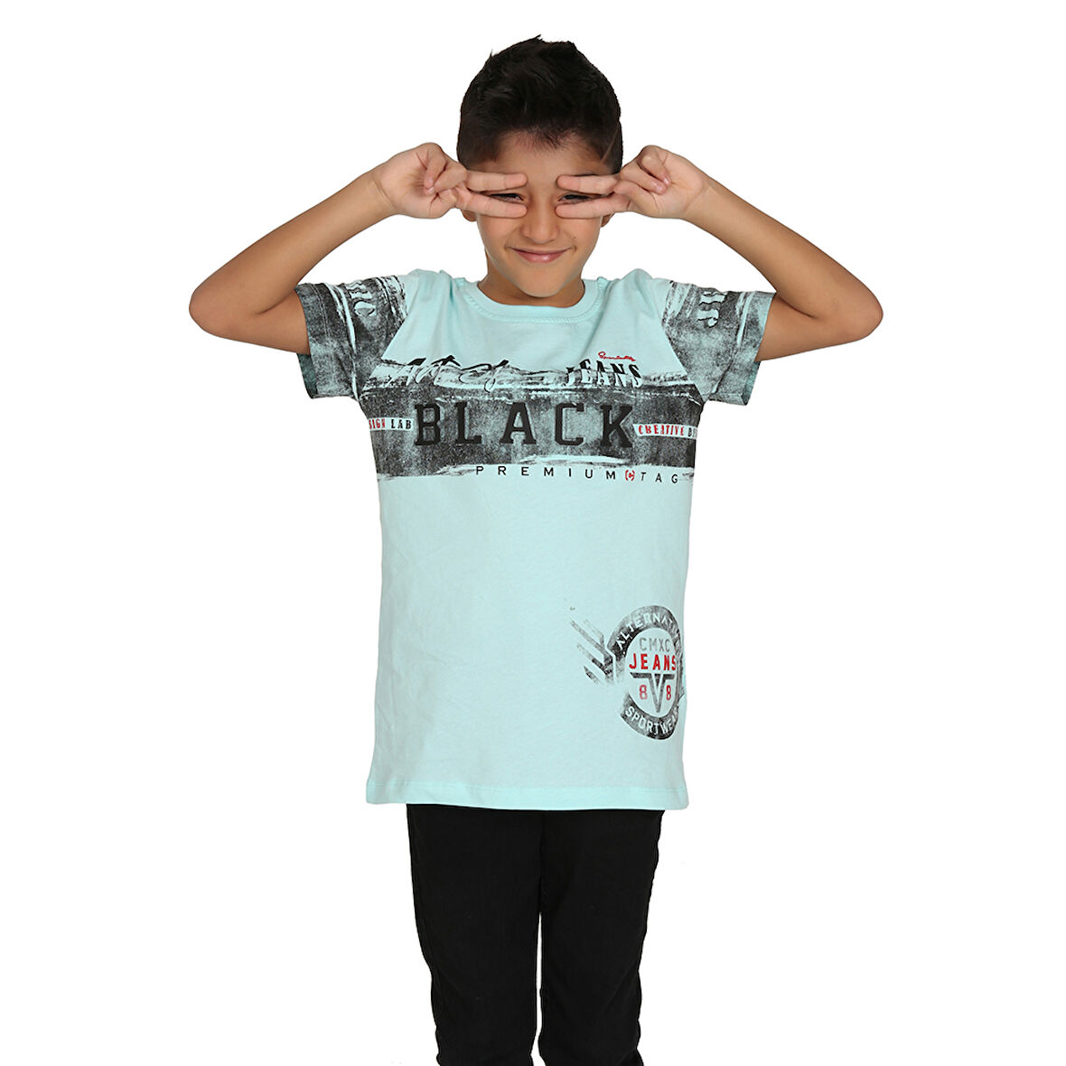 Toontoy  Erkek Çocuk T-Shirt Black Baskılı 