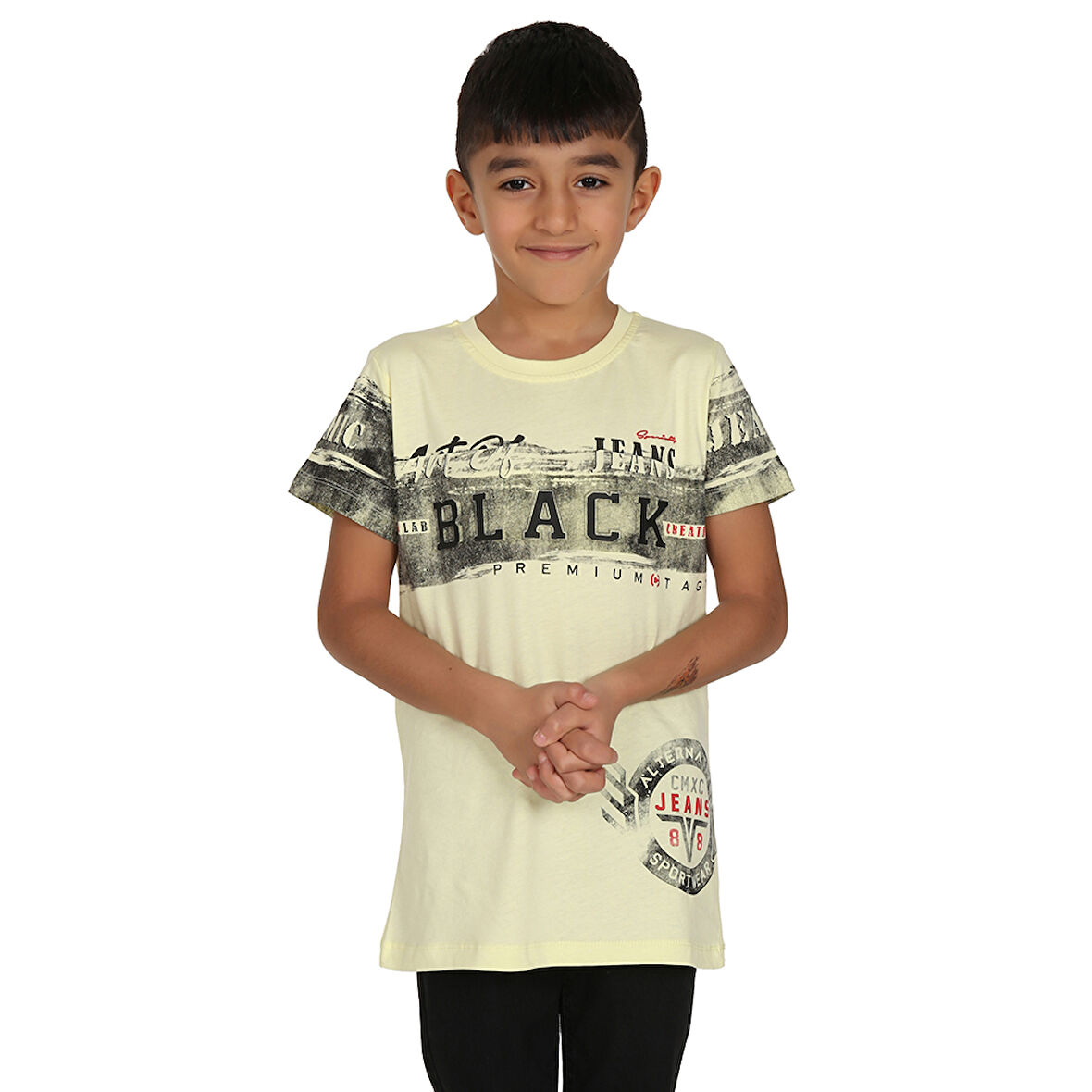 Toontoy  Erkek Çocuk T-Shirt Black Baskılı 