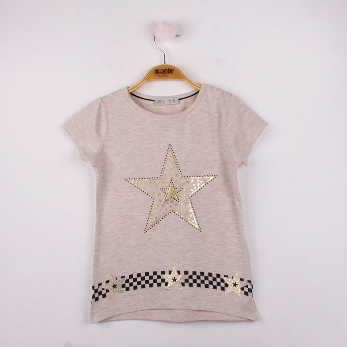 Toontoy  Kız Çocuk T-Shirt Yıldız Baskı