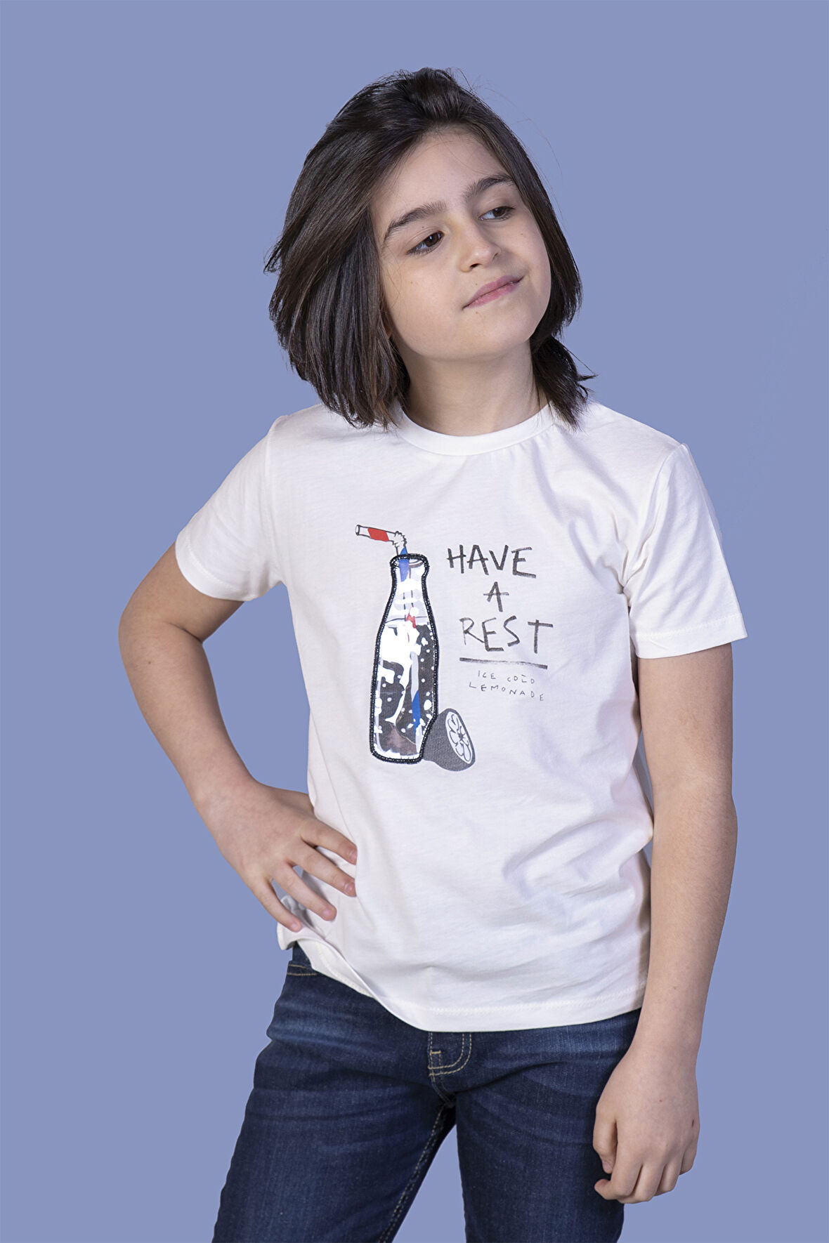 Erkek Çocuk Cola Baskılı Tişört