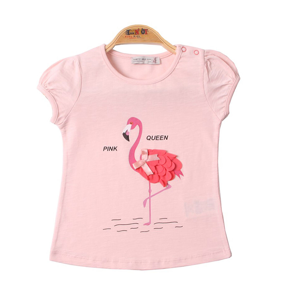 Toontoy Kız Bebek Filamingo Baskılı Tişört