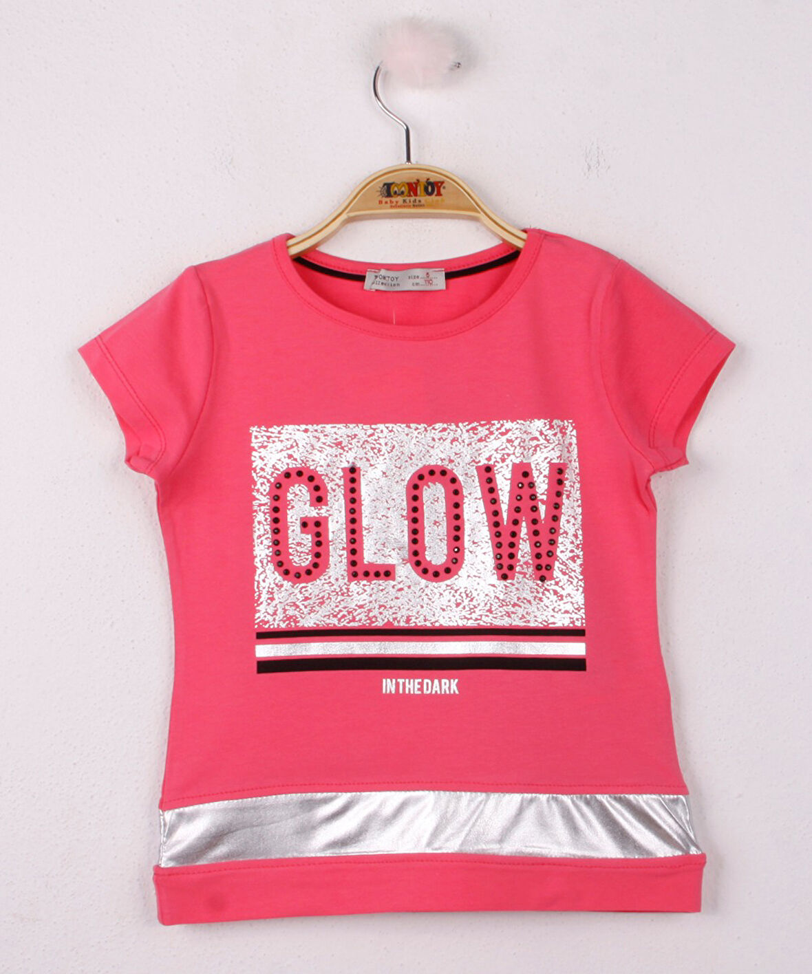 Toontoy Kız Çocuk Glow Baskılı Tişört