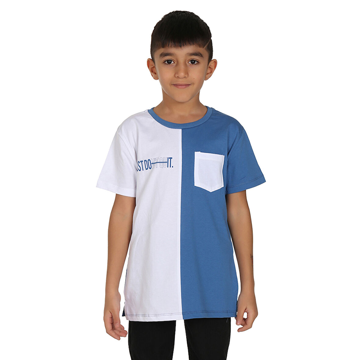 Toontoy Erkek Çocuk Cepli Arka Baskılı Tişört