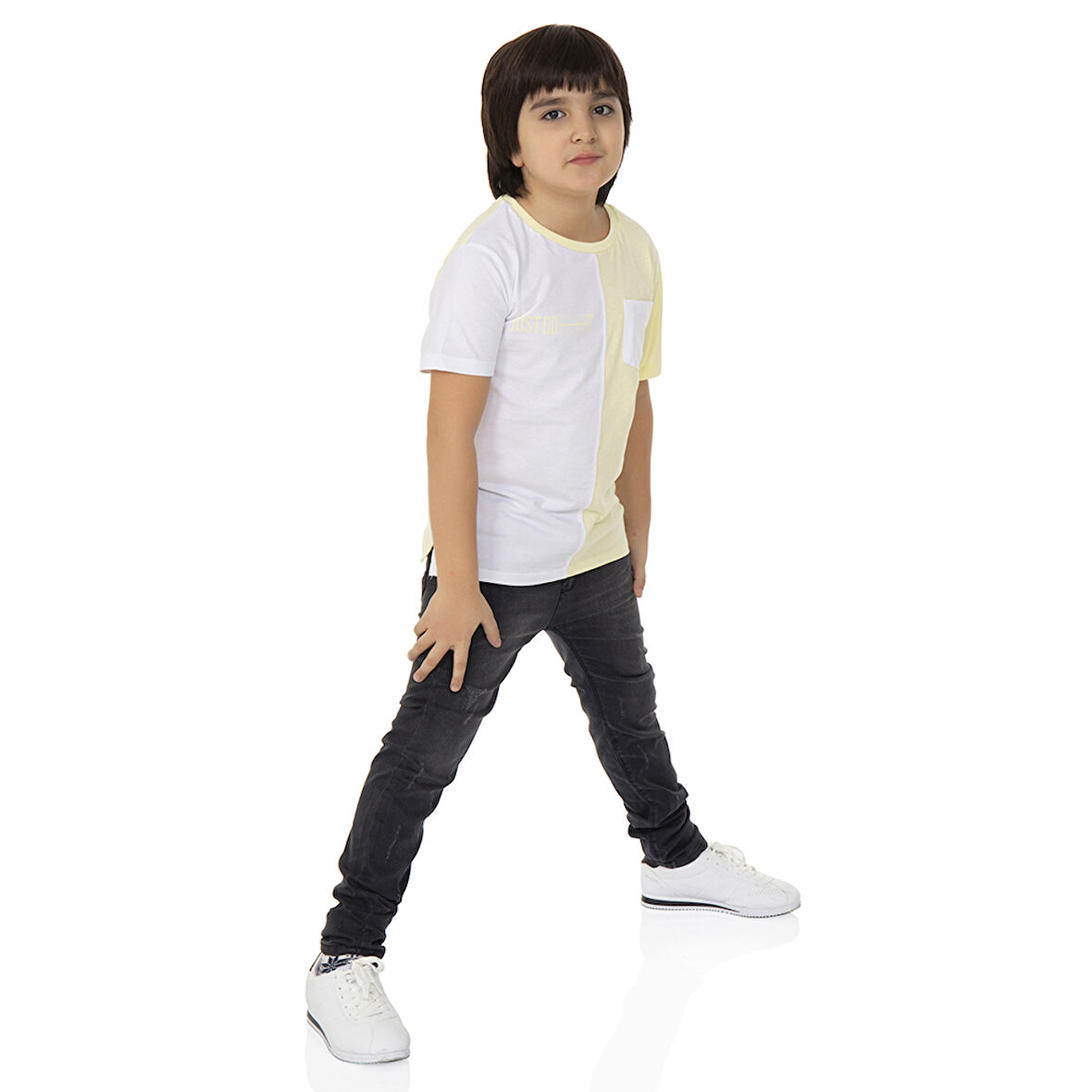 Toontoy Erkek Çocuk Cepli Arka Baskılı Tişört