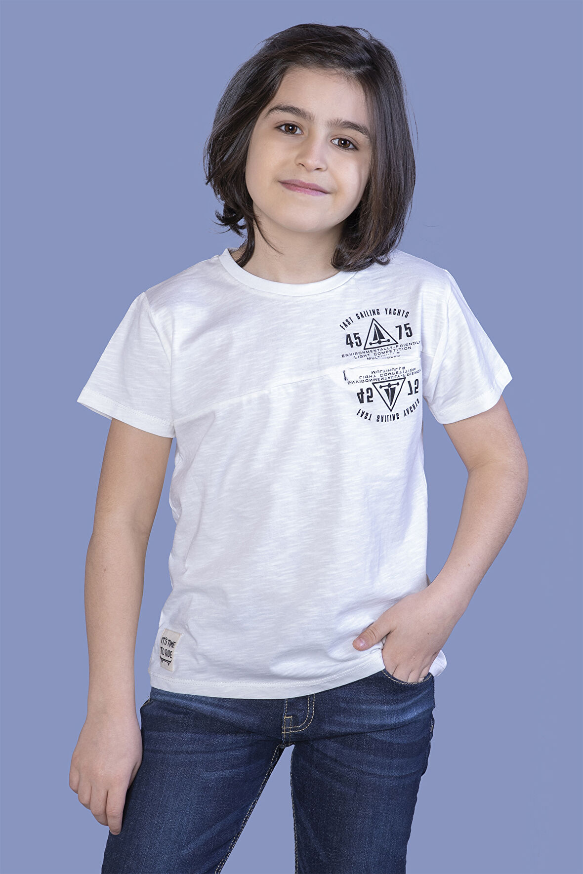 Toontoy Erkek Çocuk Çizgili Cepli Tişört