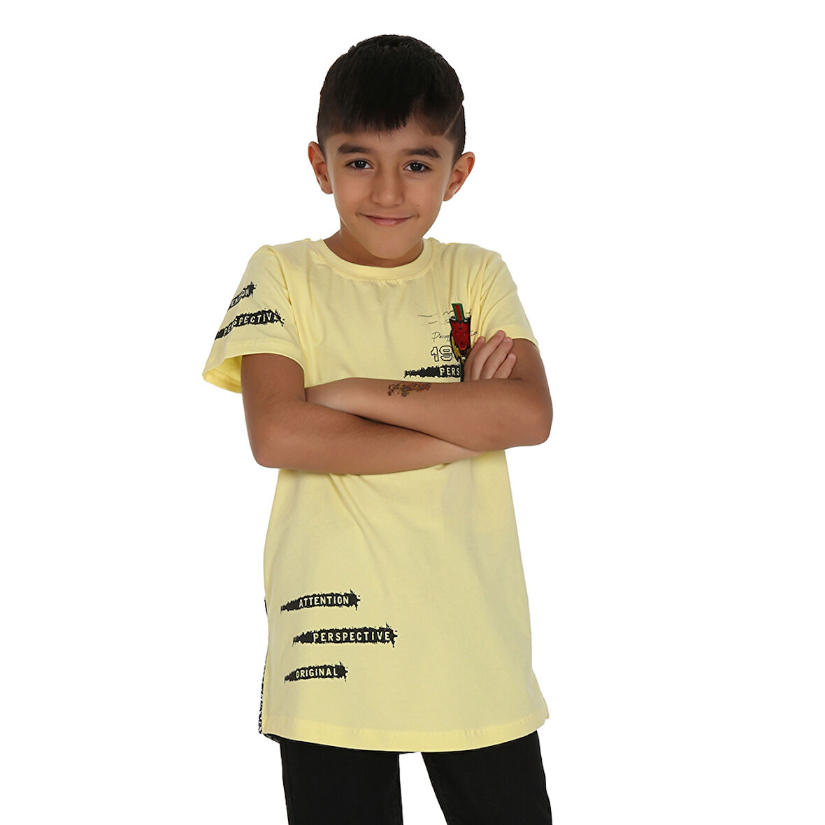Toontoy Erkek Çocuk Tiger Nakışlı Tişört