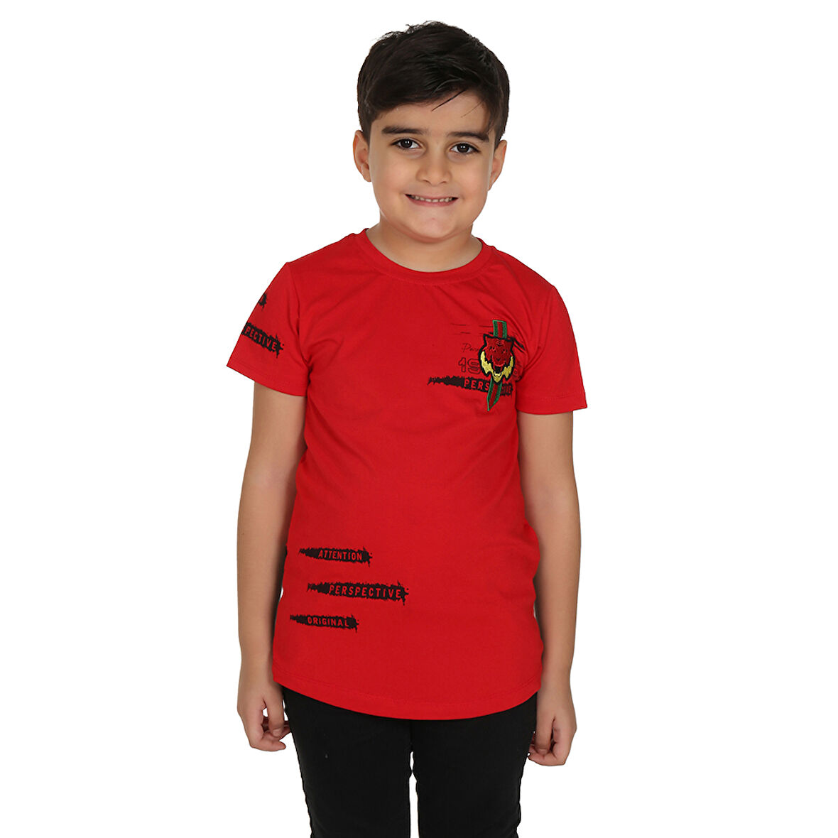 Toontoy Erkek Çocuk Tiger Nakışlı Tişört