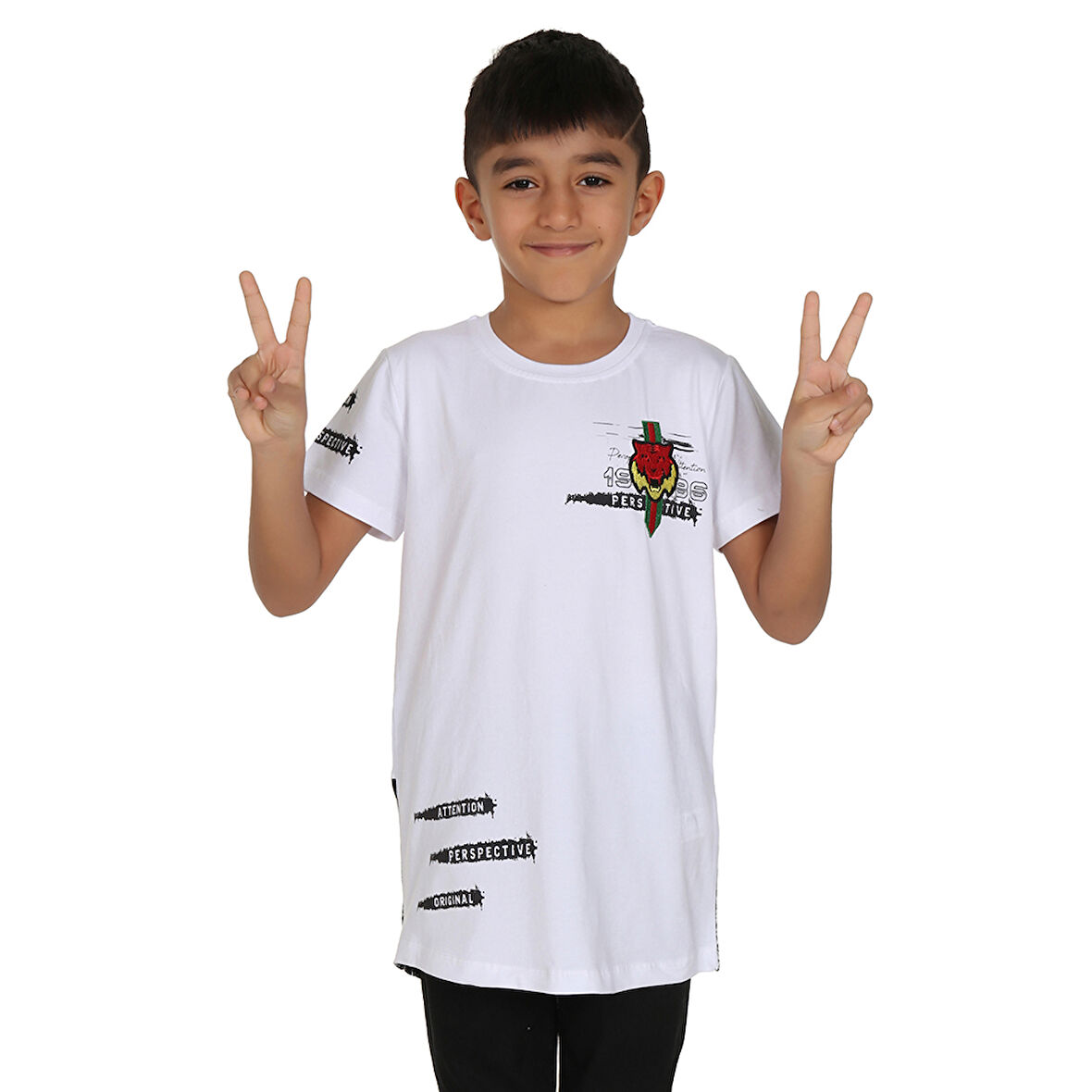 Toontoy Erkek Çocuk Tiger Nakışlı Tişört