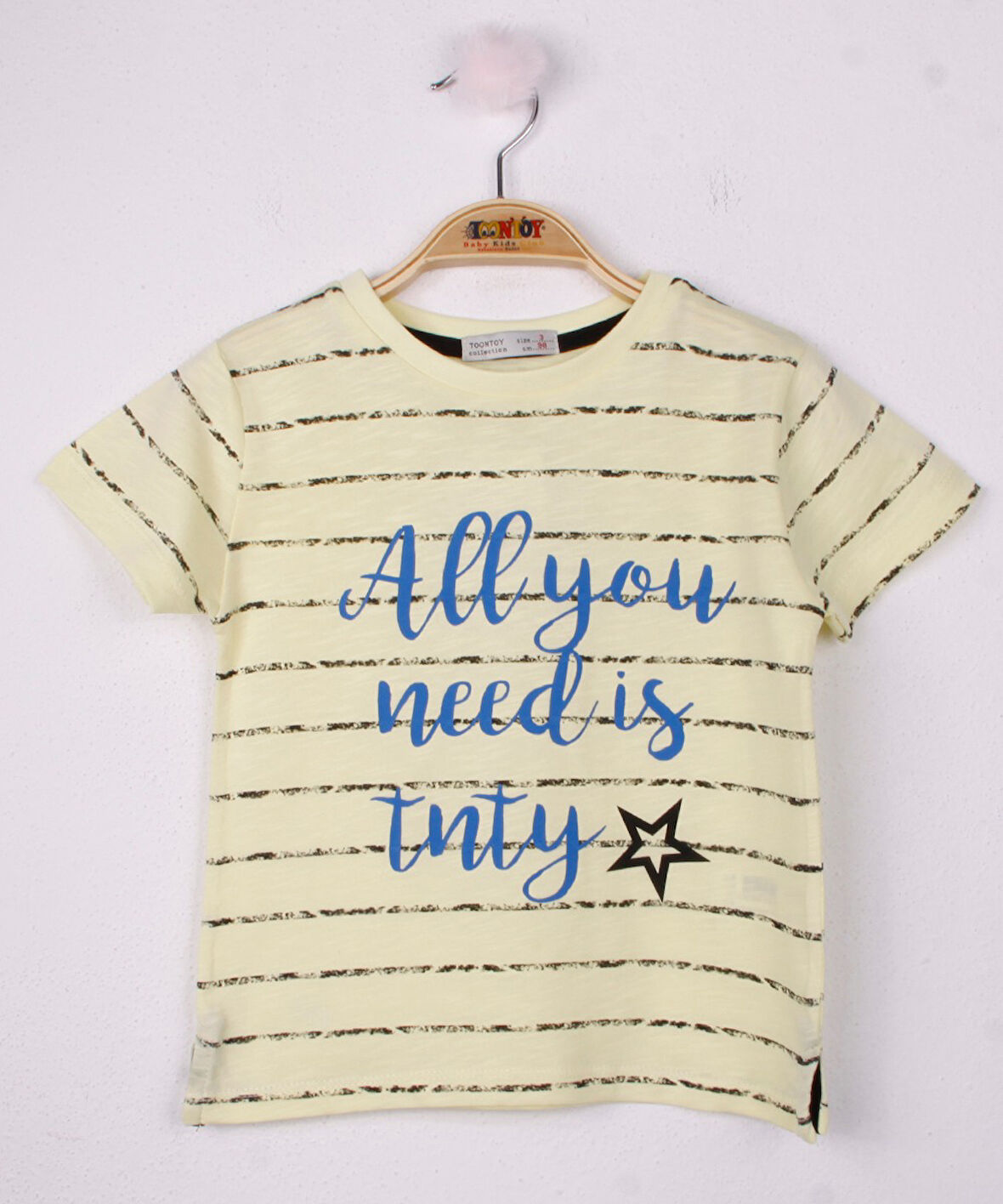 Toontoy Erkek Çocuk Çizgili Always Baskılı Tişört