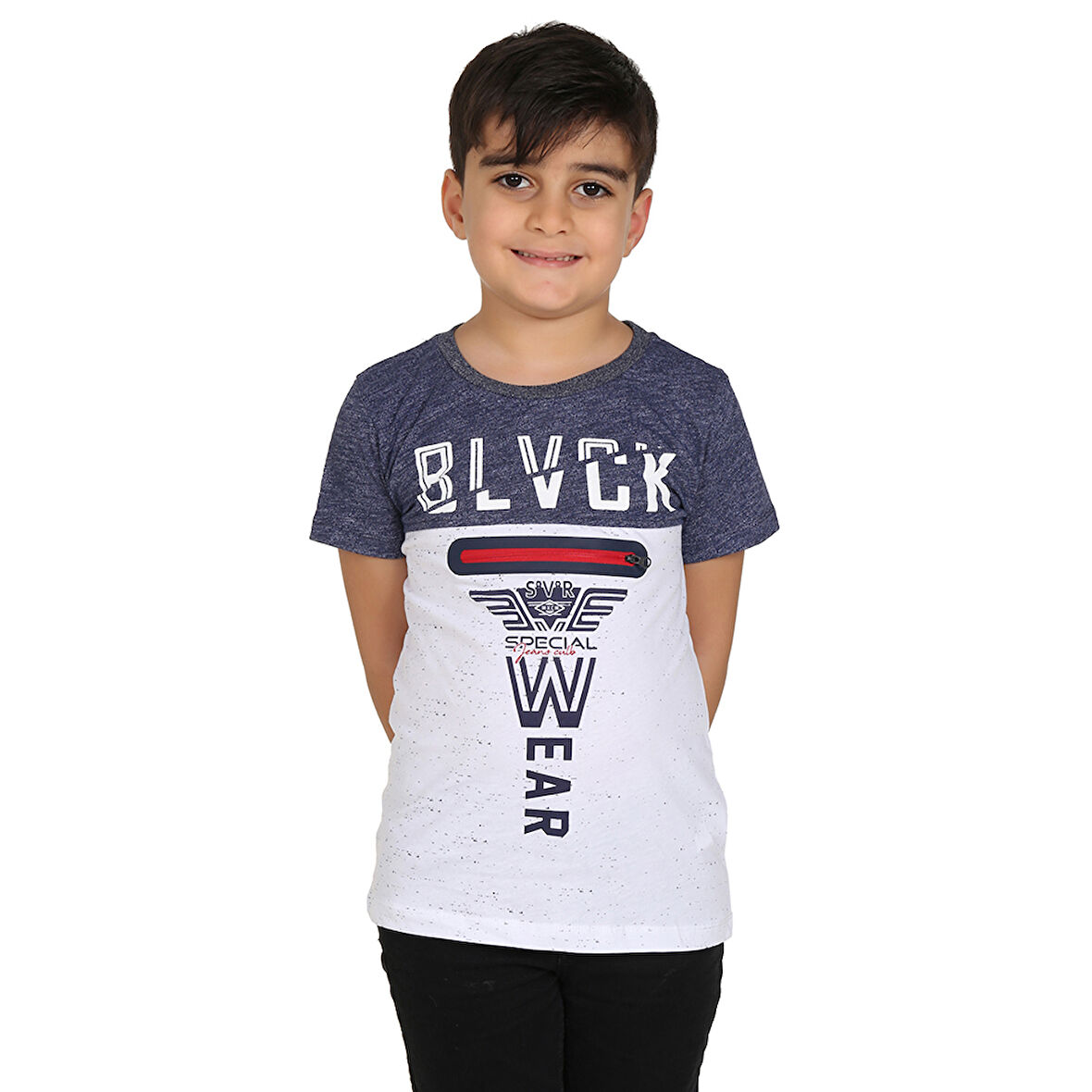 Toontoy Erkek Çocuk Blvck Baskılı Tişört