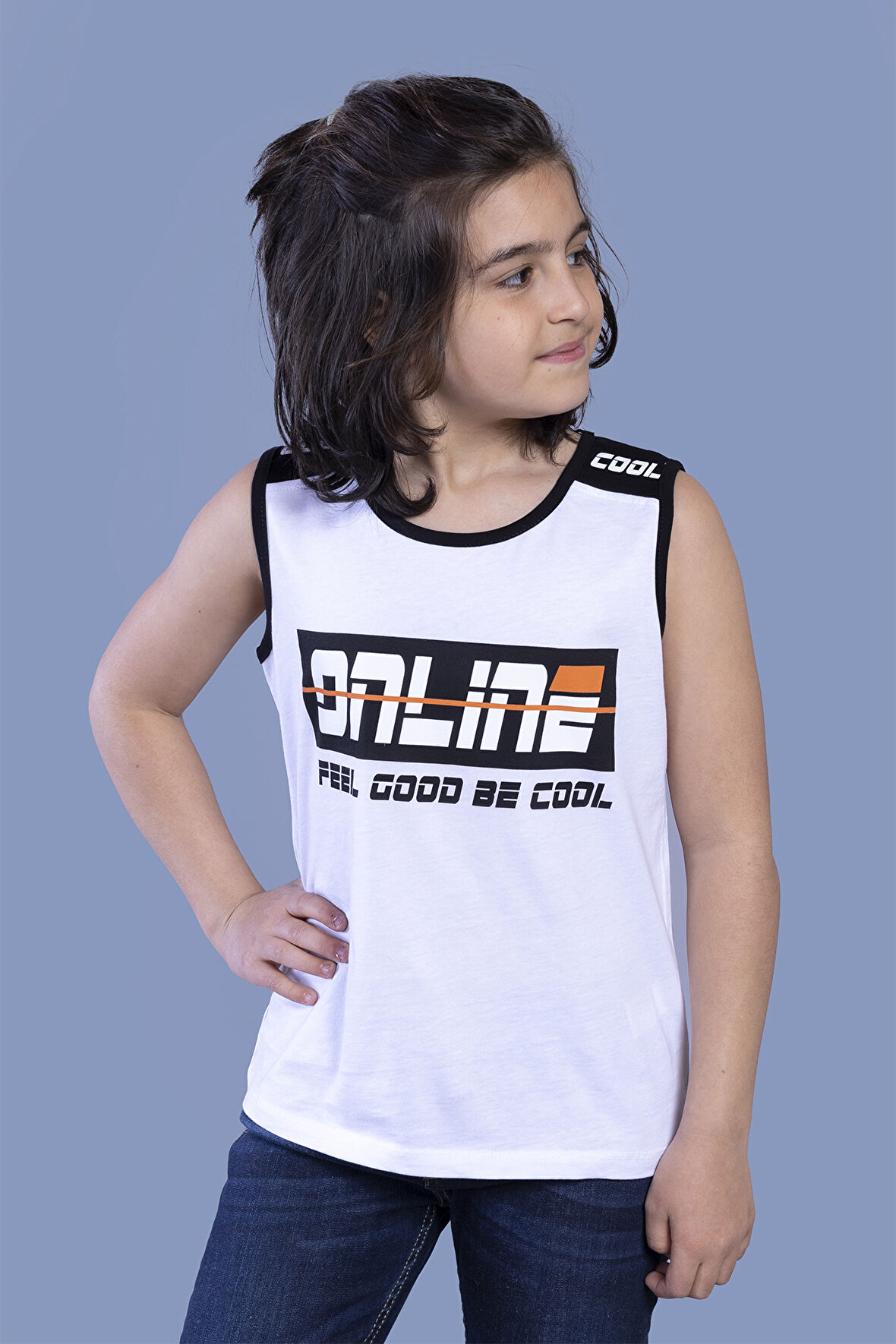 Erkek Çocuk Omuz Kısmı Online Baskılı Atlet