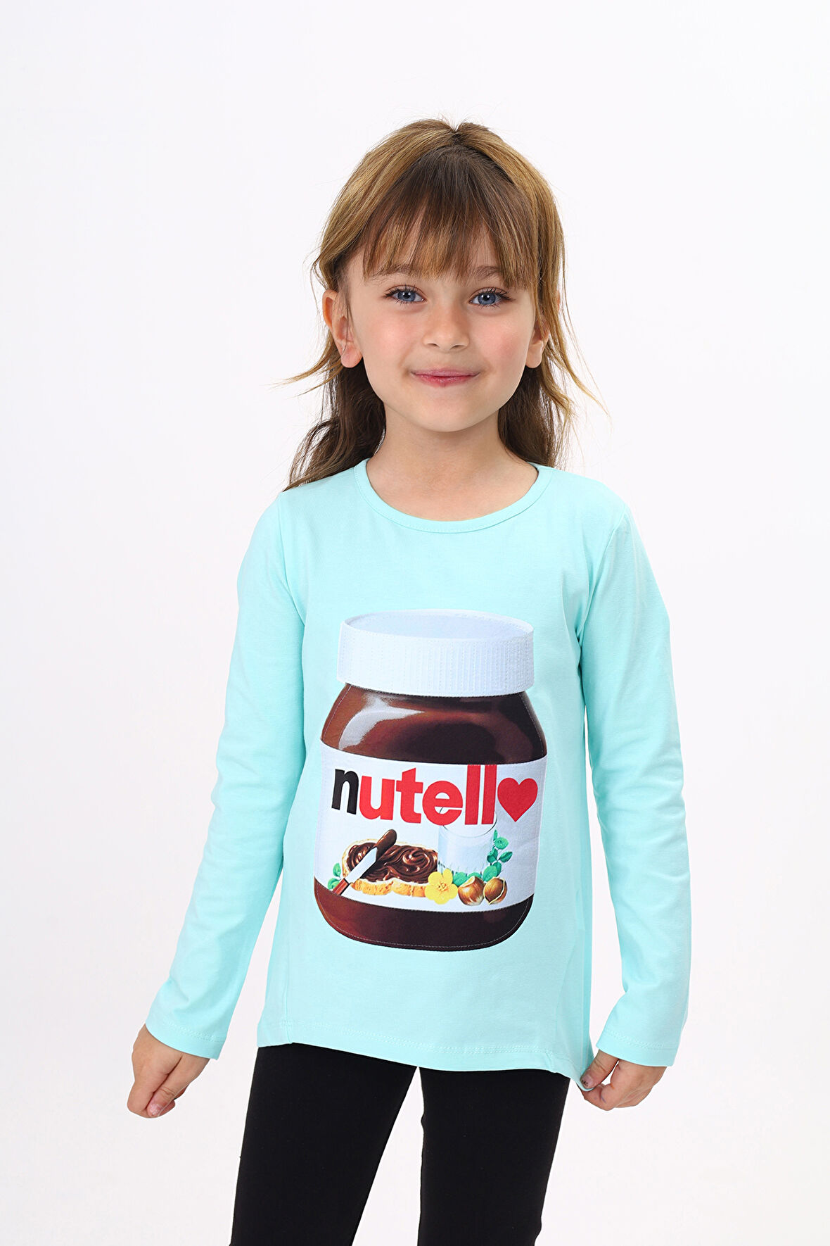 Toontoy Kız Çocuk Nutella Baskılı T-Shirt