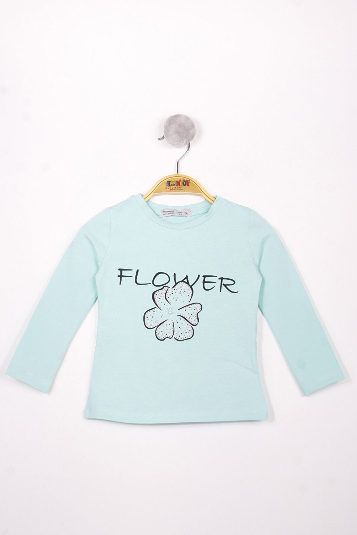Toontoy Kız Çocuk Flower Baskılı T-Shirt