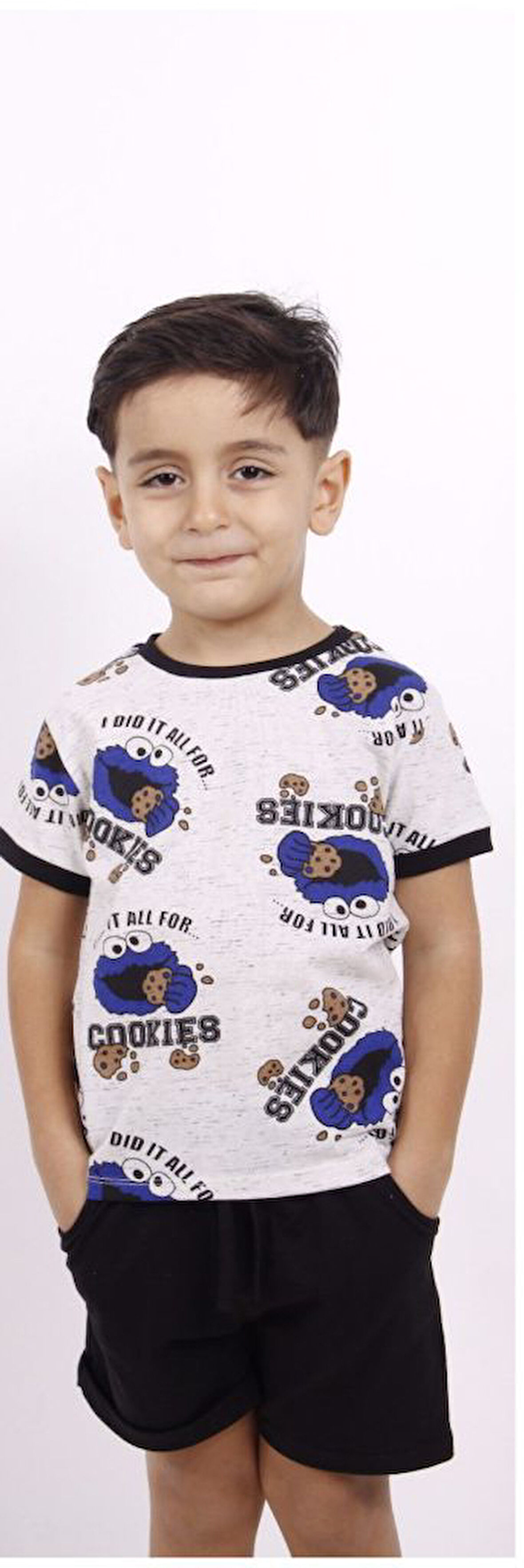 Toontoy Erkek Çocuk Cookies Baskılı Şortlu Takım