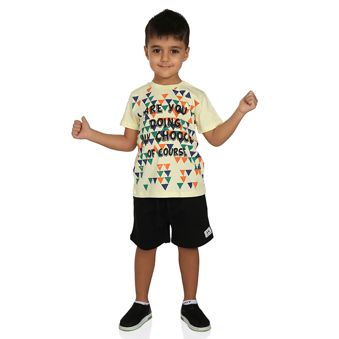 Toontoy Erkek Çocuk Renkli Baskılı Şortlu Takım