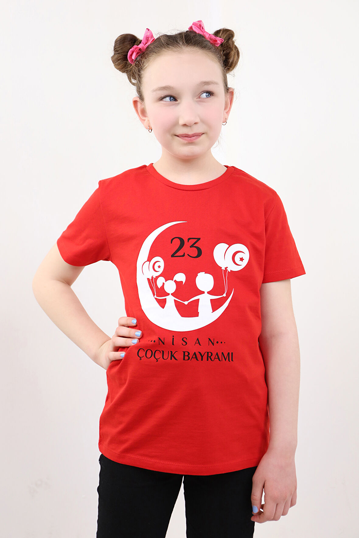 Toontoy Unisex Çocuk 23 Nisan Baskılı Tişört