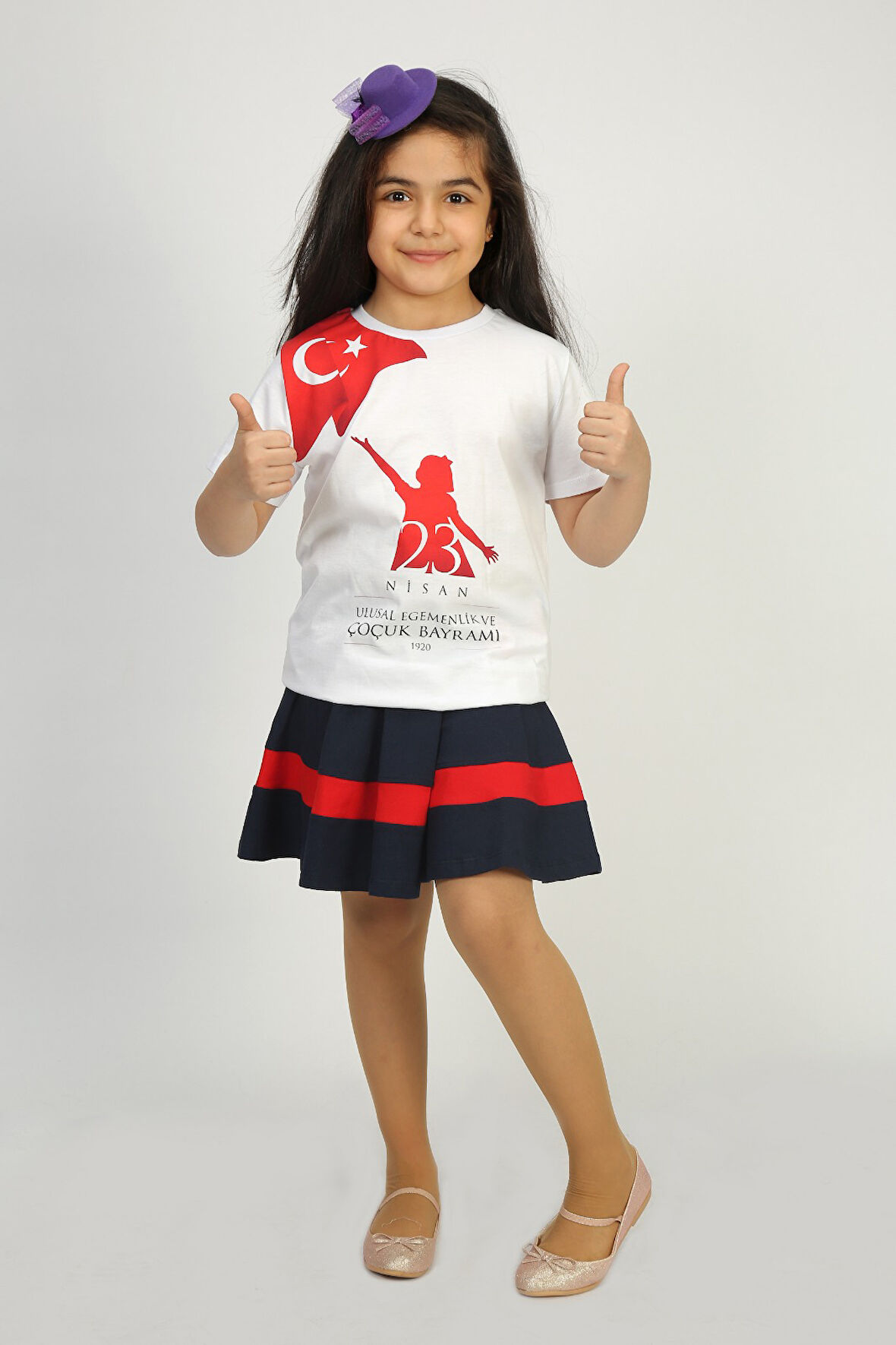 Toontoy Unisex Çocuk 23 Nisan Baskılı Tişört