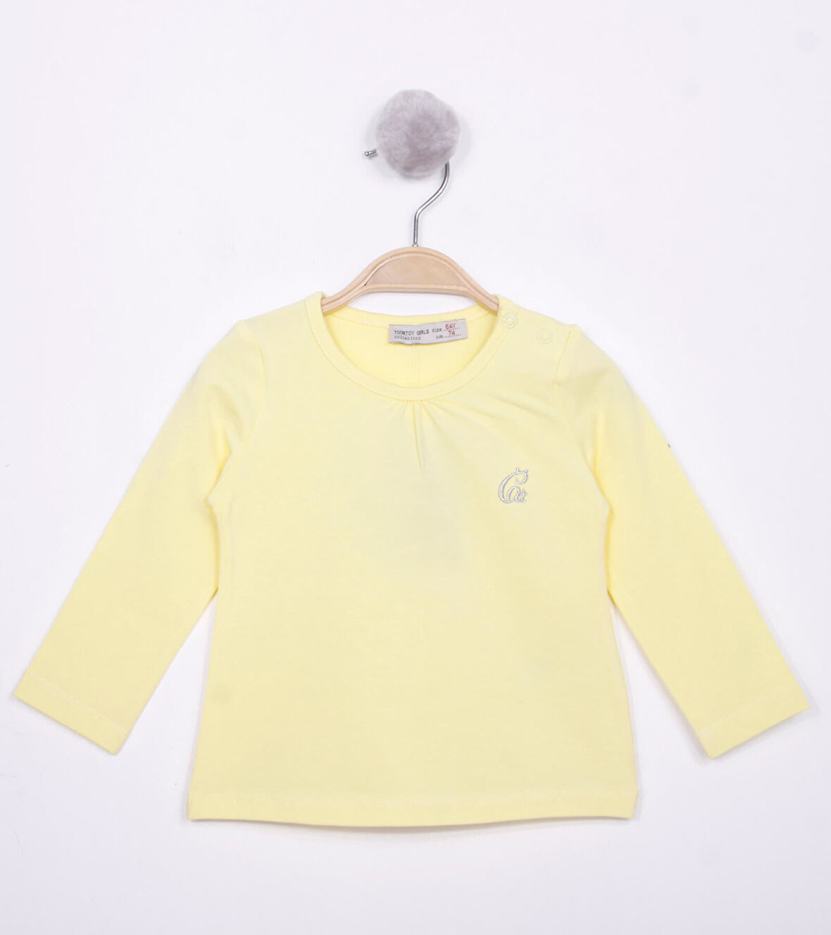 Toontoy Kız Bebek Göğsü Nakışlı T-Shirt