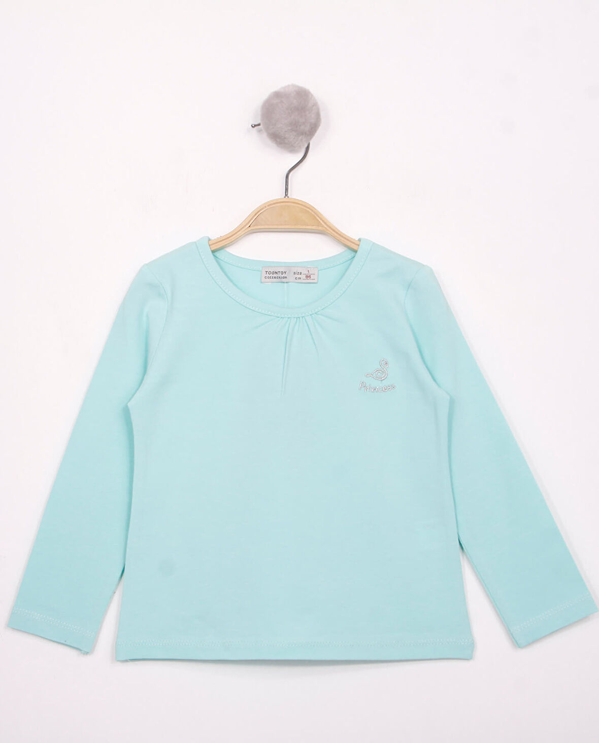 Toontoy Kız Çocuk Göğsü Princess Nakışlı T-Shirt