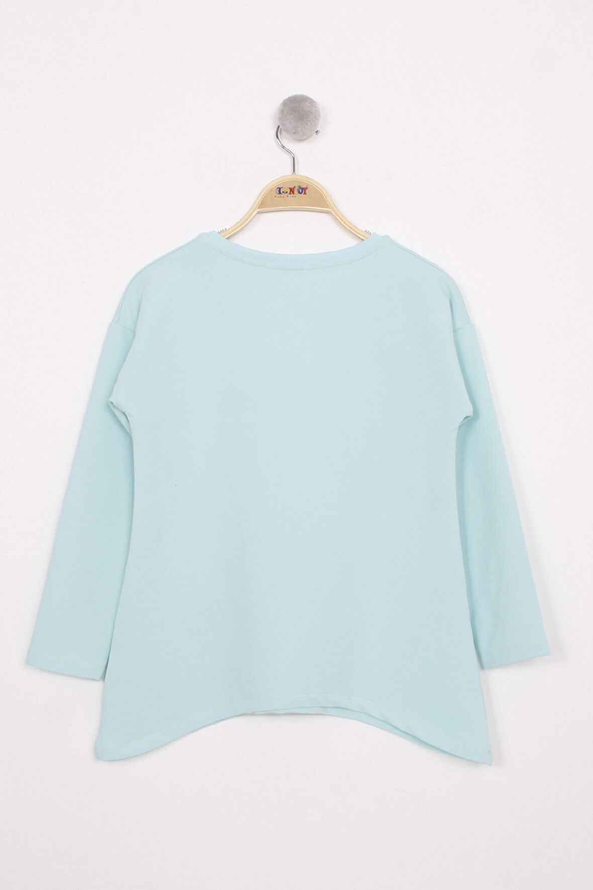 Toontoy Kız Çocuk Pullu Kalp Nakışlı Tişört