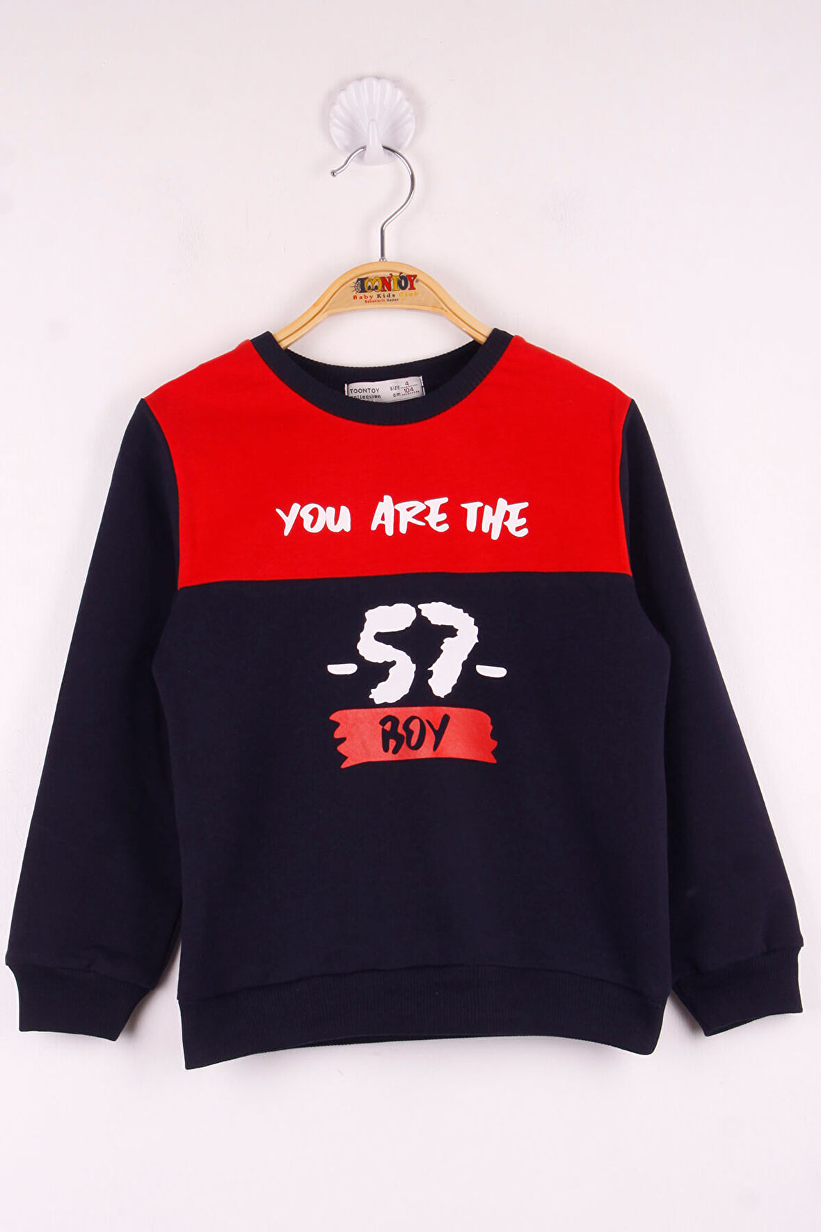 Toontoy Erkek Çocuk 57 Baskılı Garnili Sweatshirt