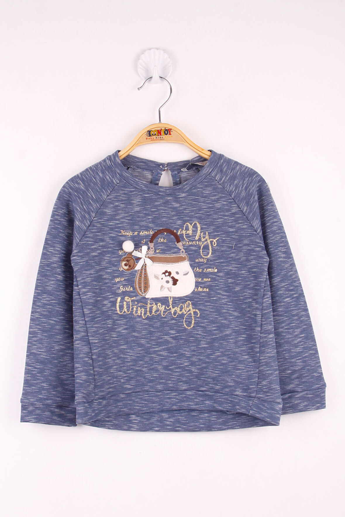 Toontoy Kız Çocuk Çanta Nakışlı Sweatshirt