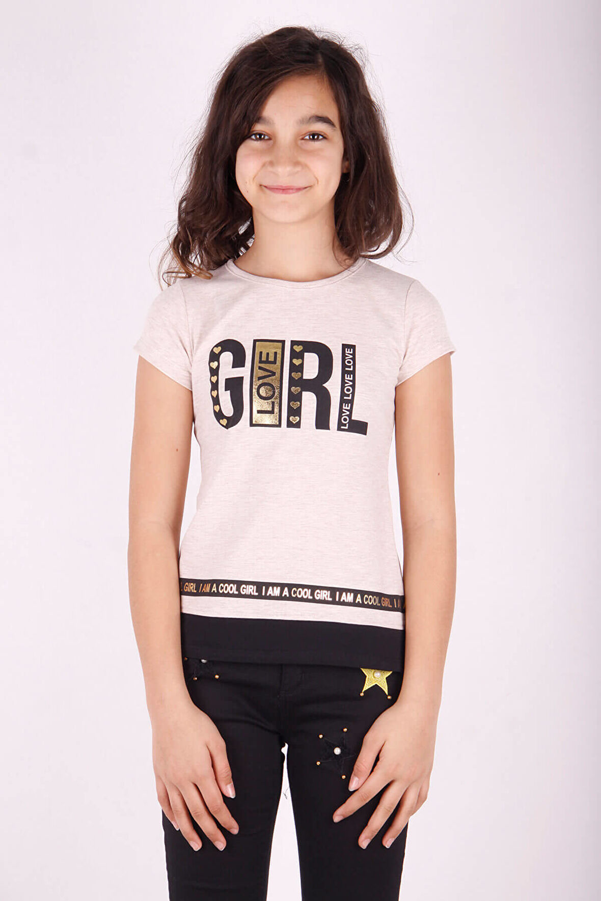 Toontoy Kız Çocuk Baskılı T-Shirt