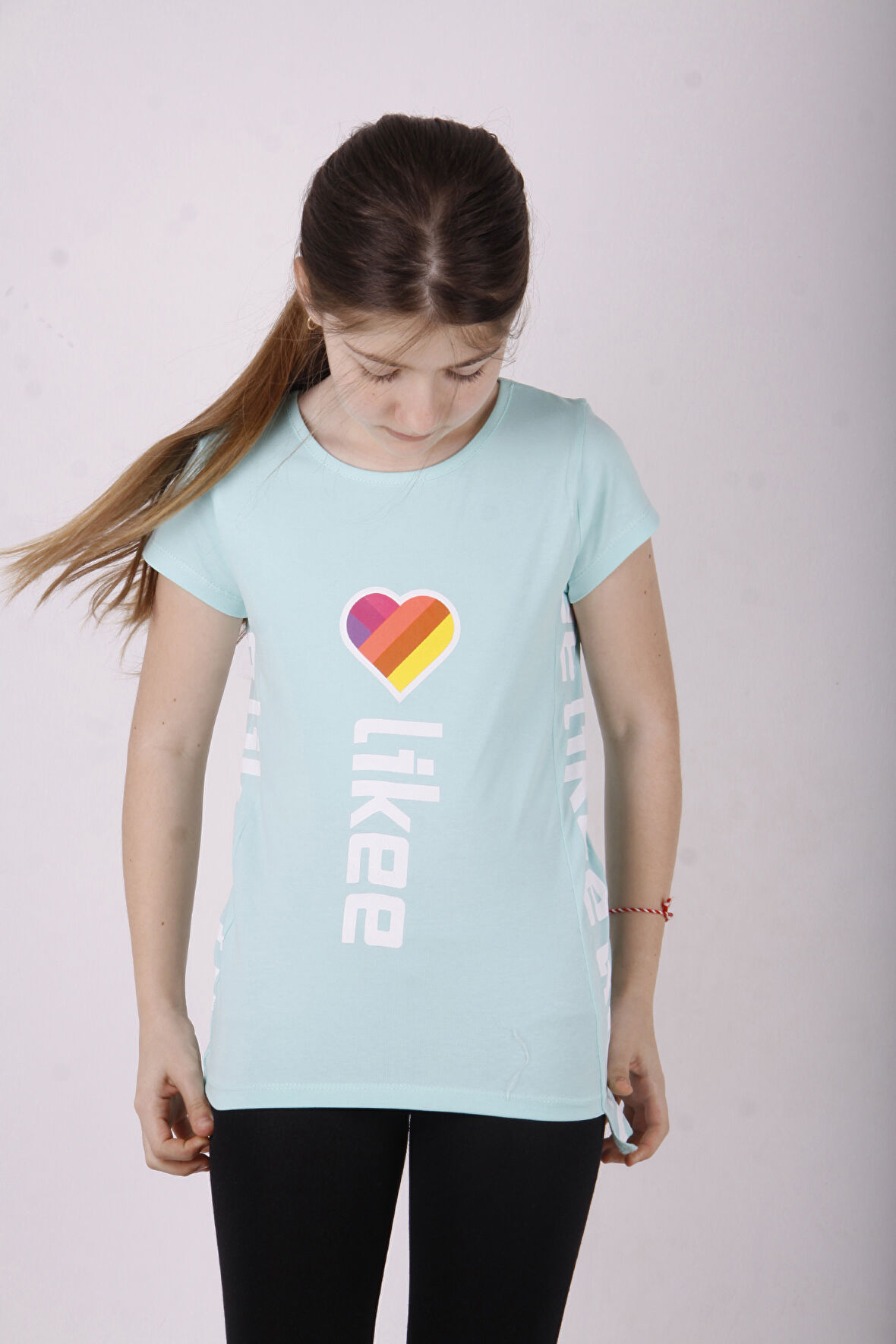 Toontoy Kız Çocuk Likee Baskılı Tişört