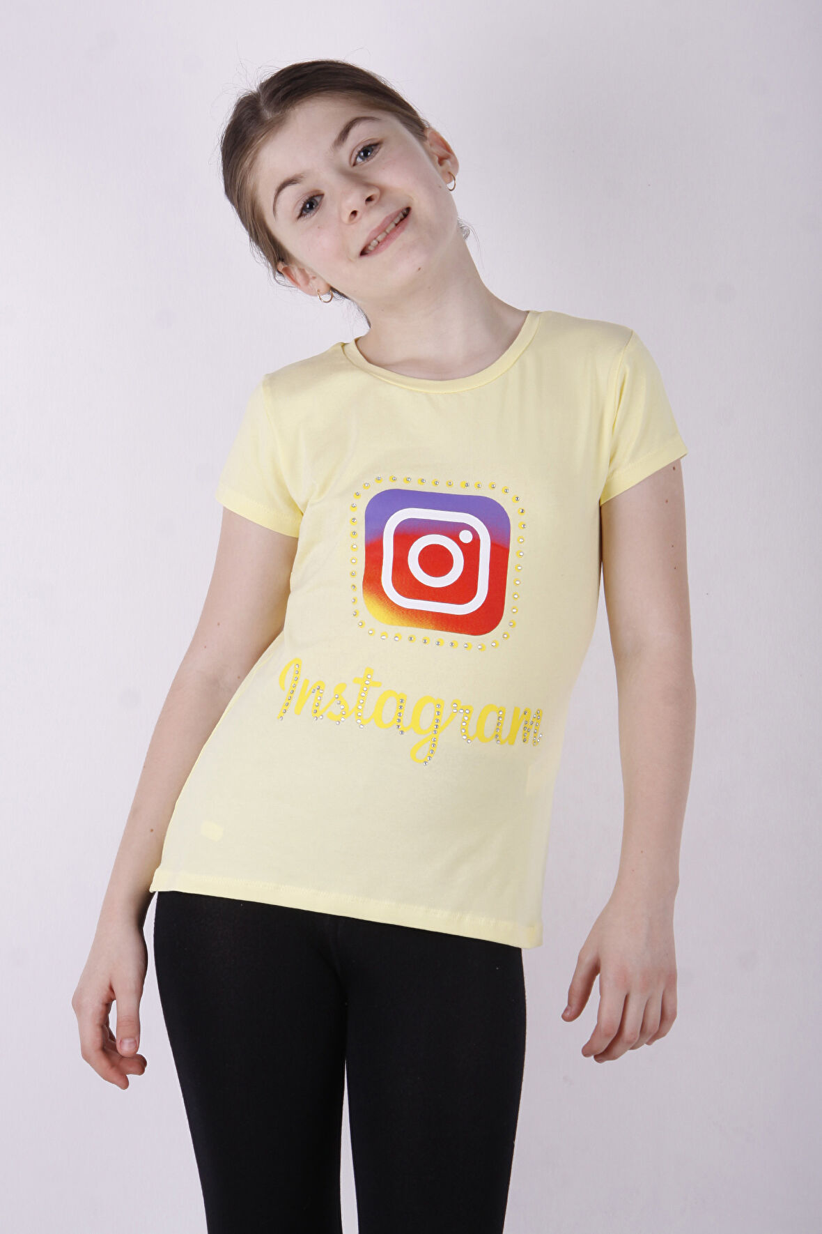 Toontoy Kız Çocuk Insagram Baskılı Tişört