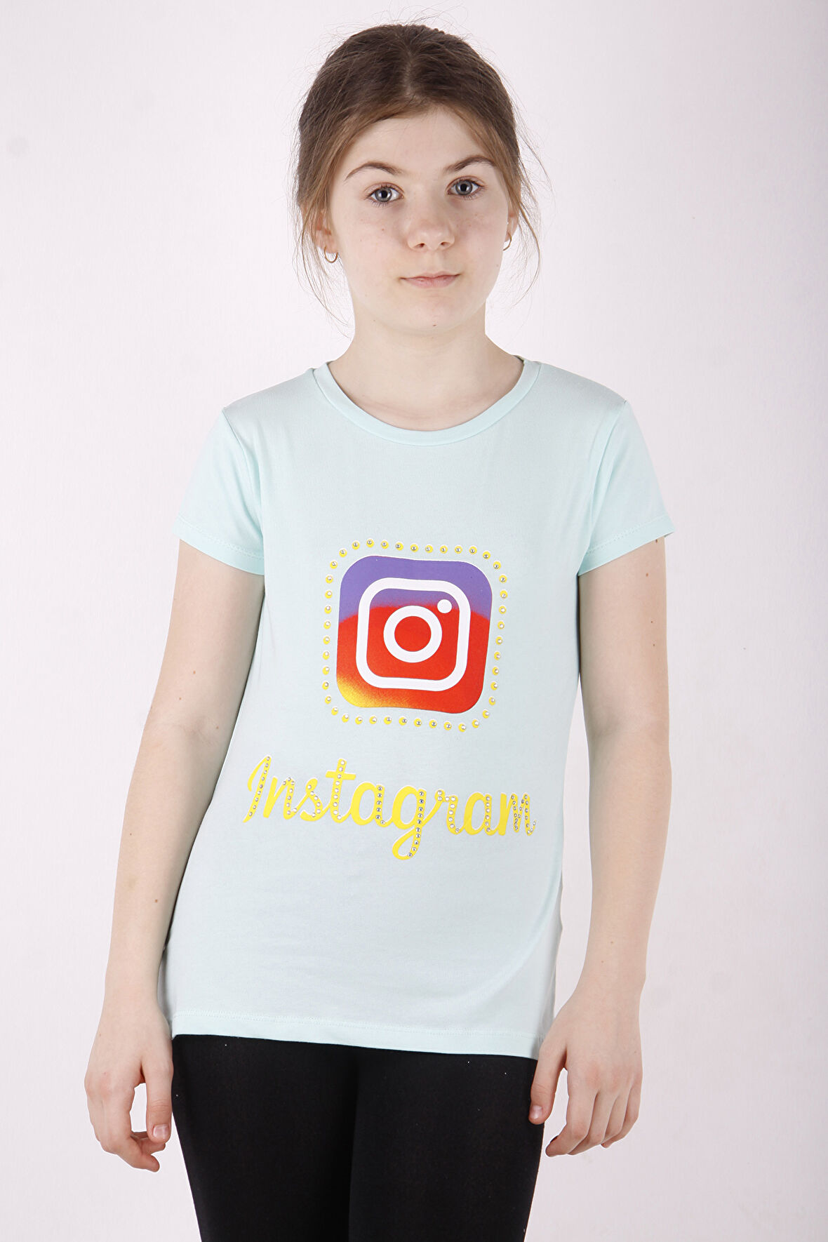 Toontoy Kız Çocuk Insagram Baskılı Tişört